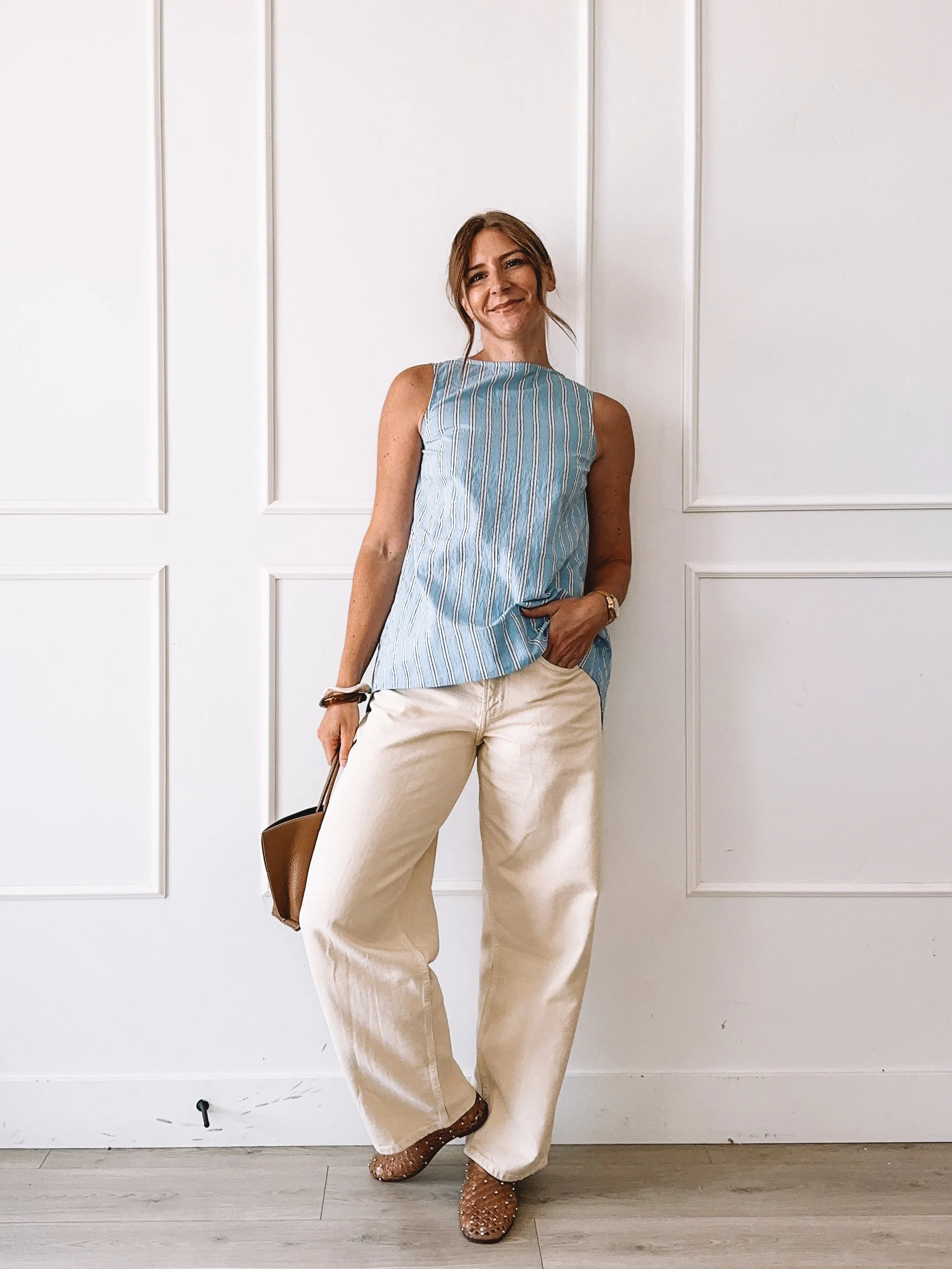 Elevated Casual Outfit With Striped Top