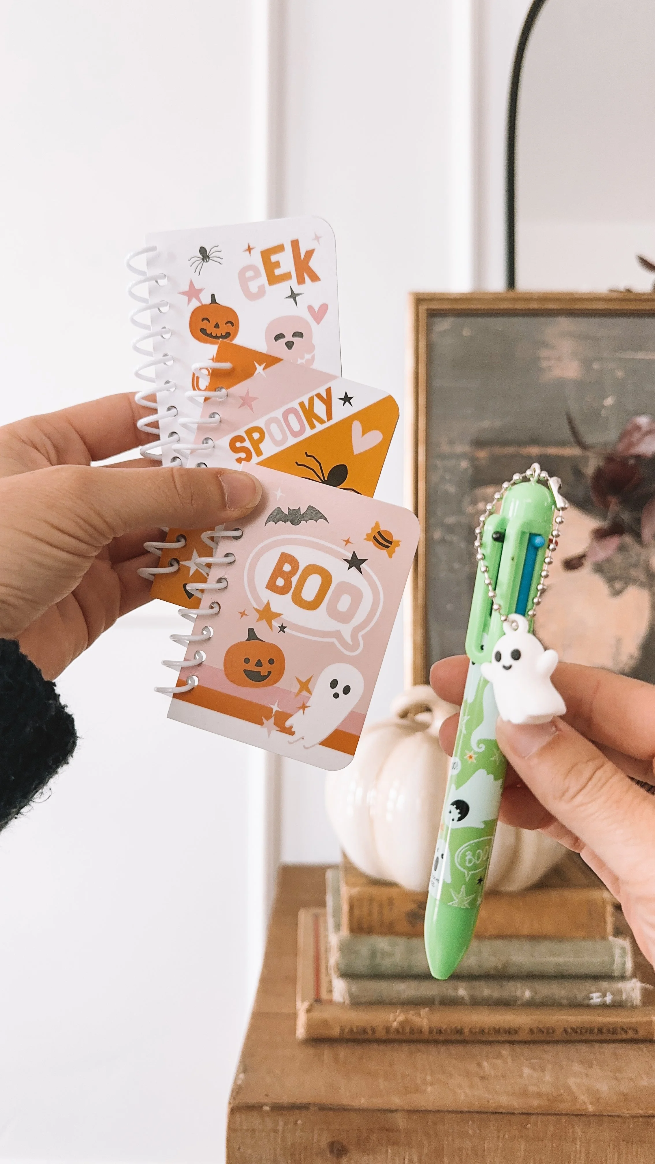 Non Candy Trick or Treat Ideas Mini Halloween Notebooks and Multi Color Halloween Pens
