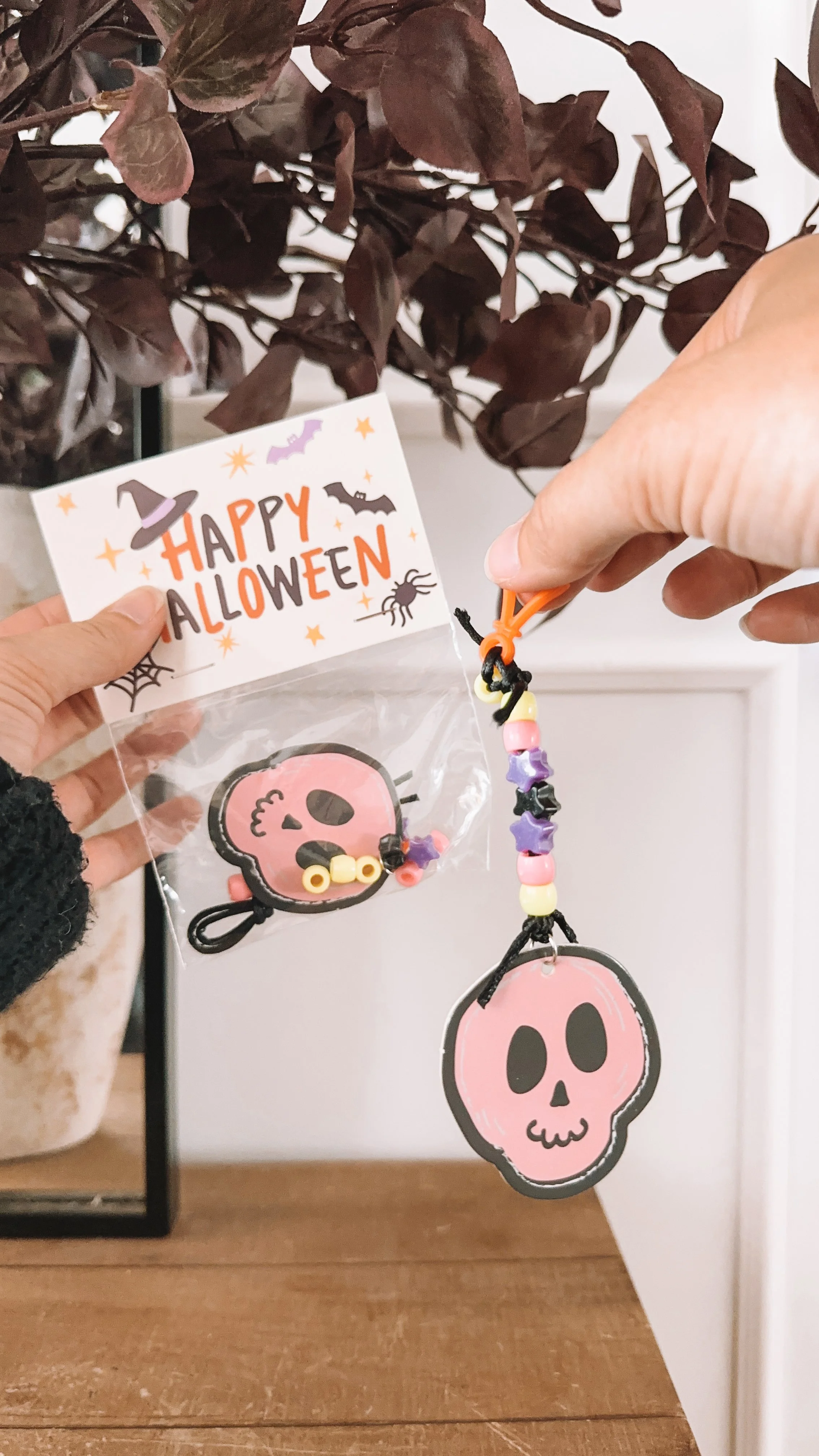 Non Candy Trick or Treat Ideas Halloween Keychain Craft