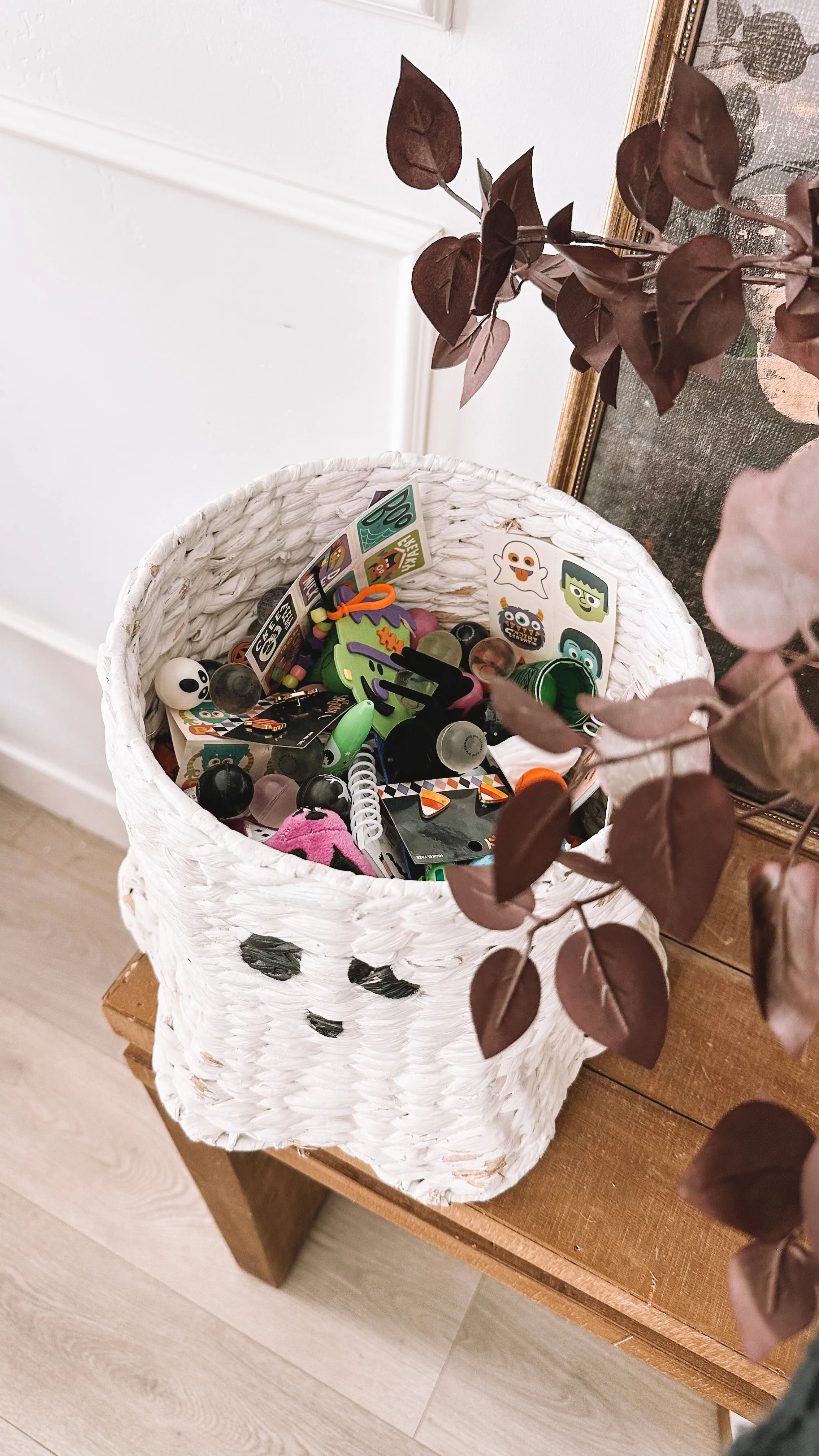 Non Candy Trick or Treat Ideas Flat Lay for Halloween