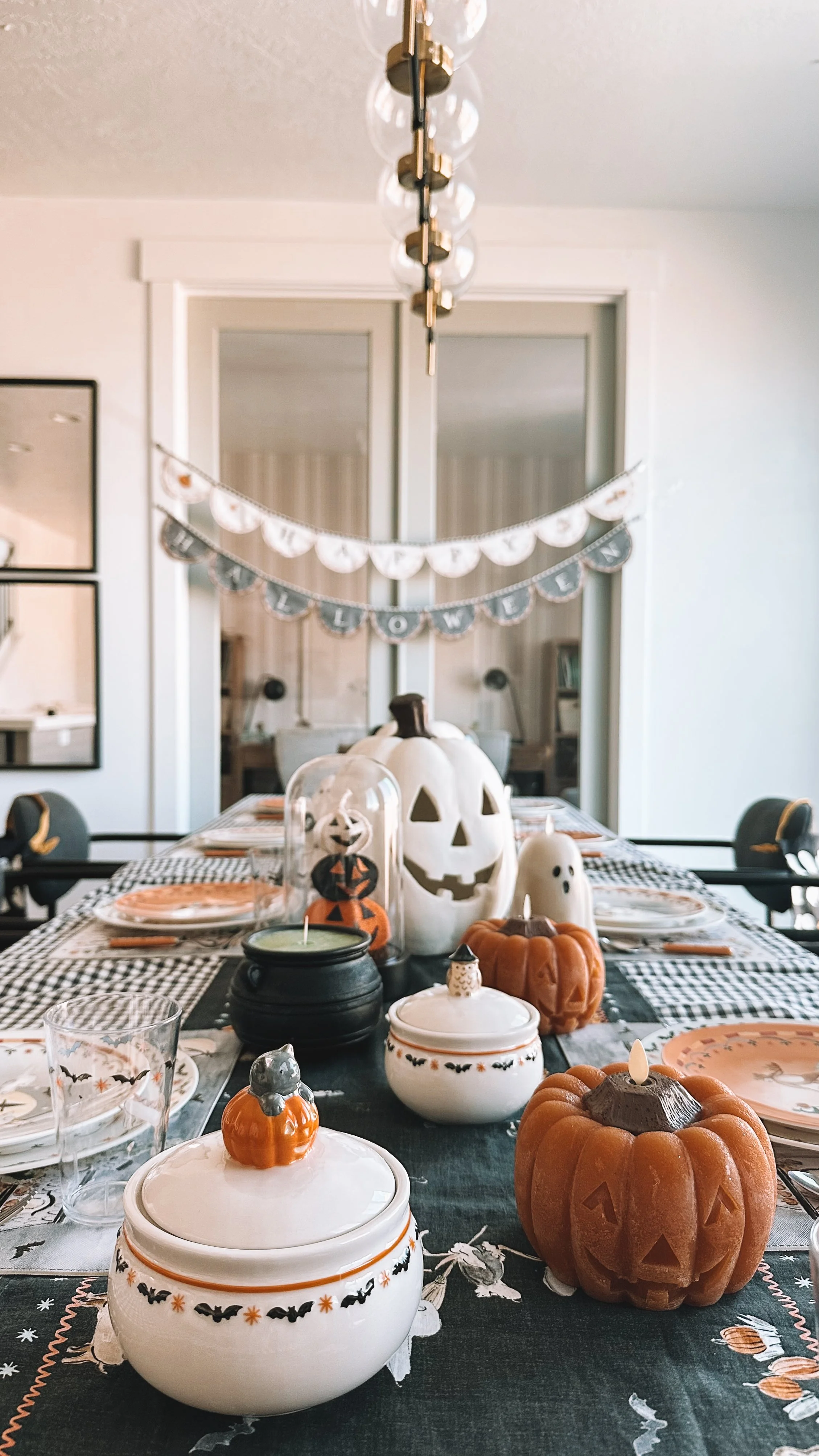kids halloween party decor ceramic candy dish