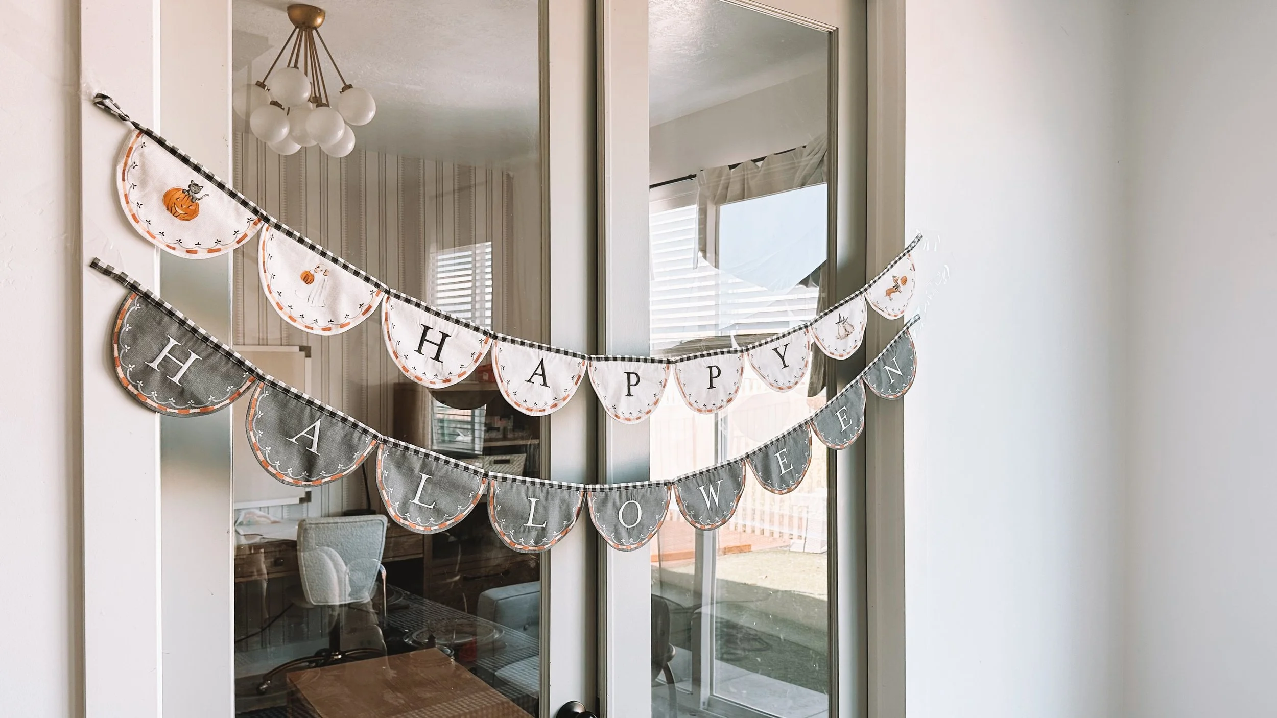 kids halloween party decor happy halloween banner