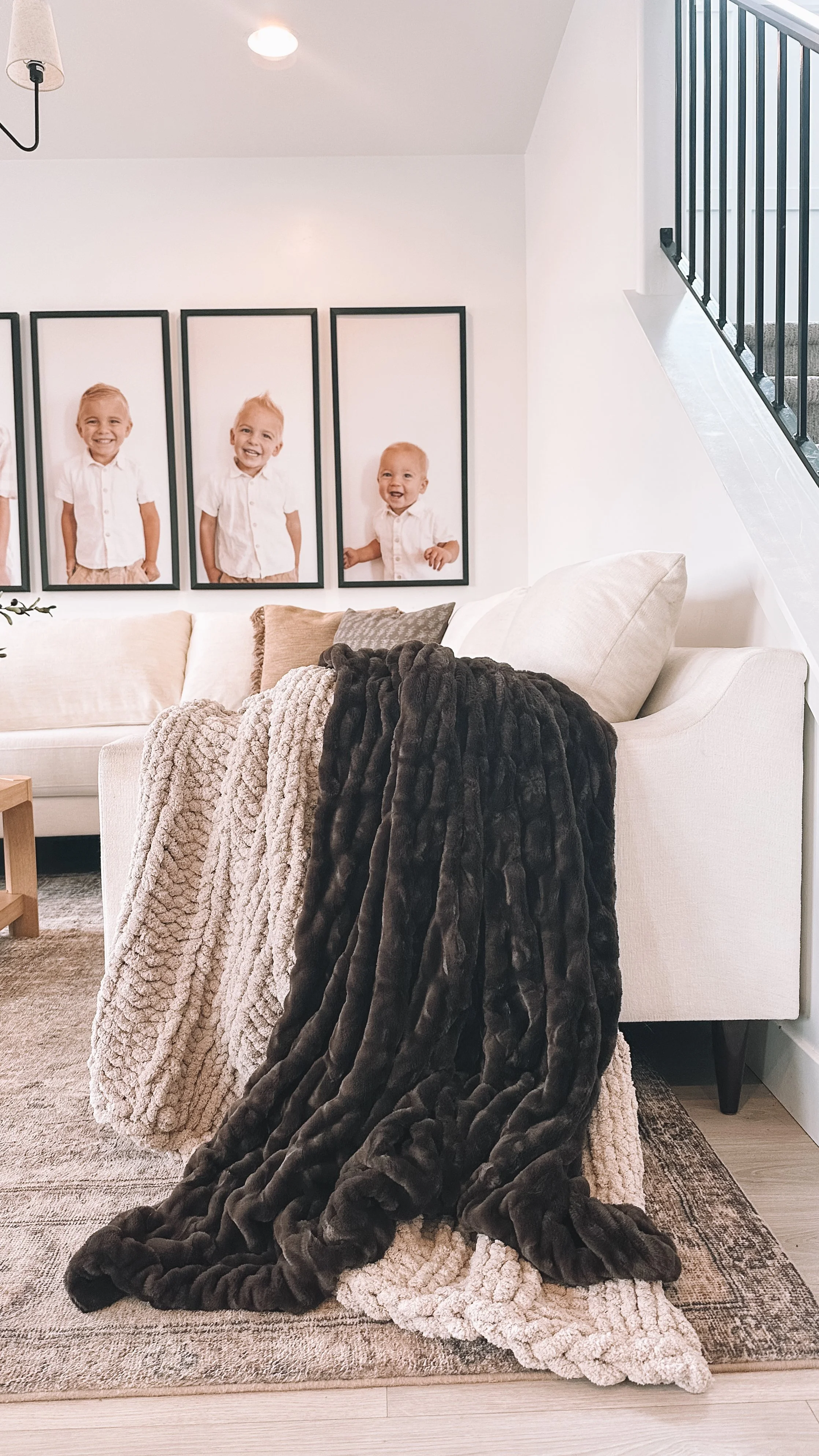 Chunky Knit Throw Blanket For Fall
