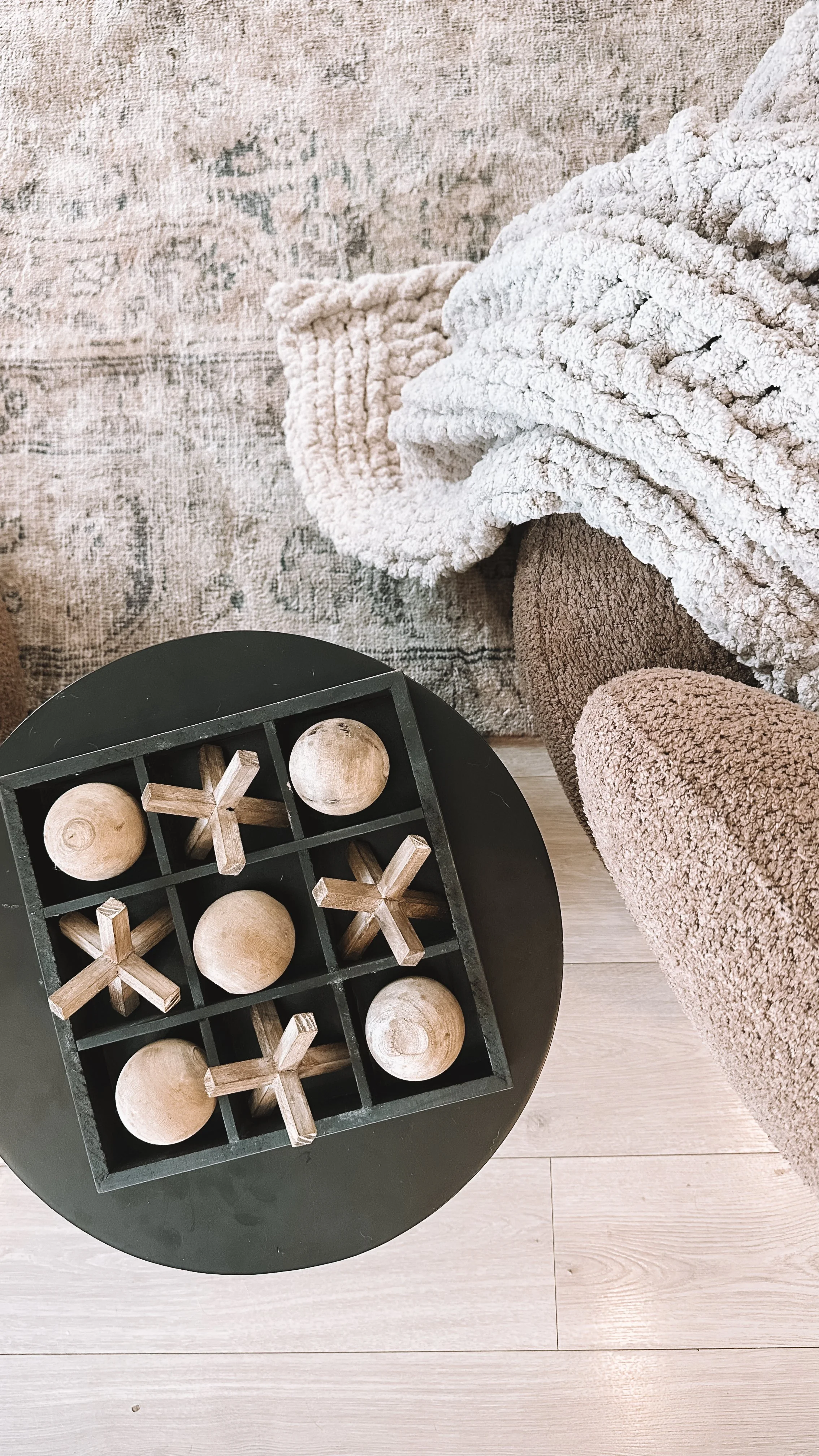 Wooden Tic Tac Toe Game Decor