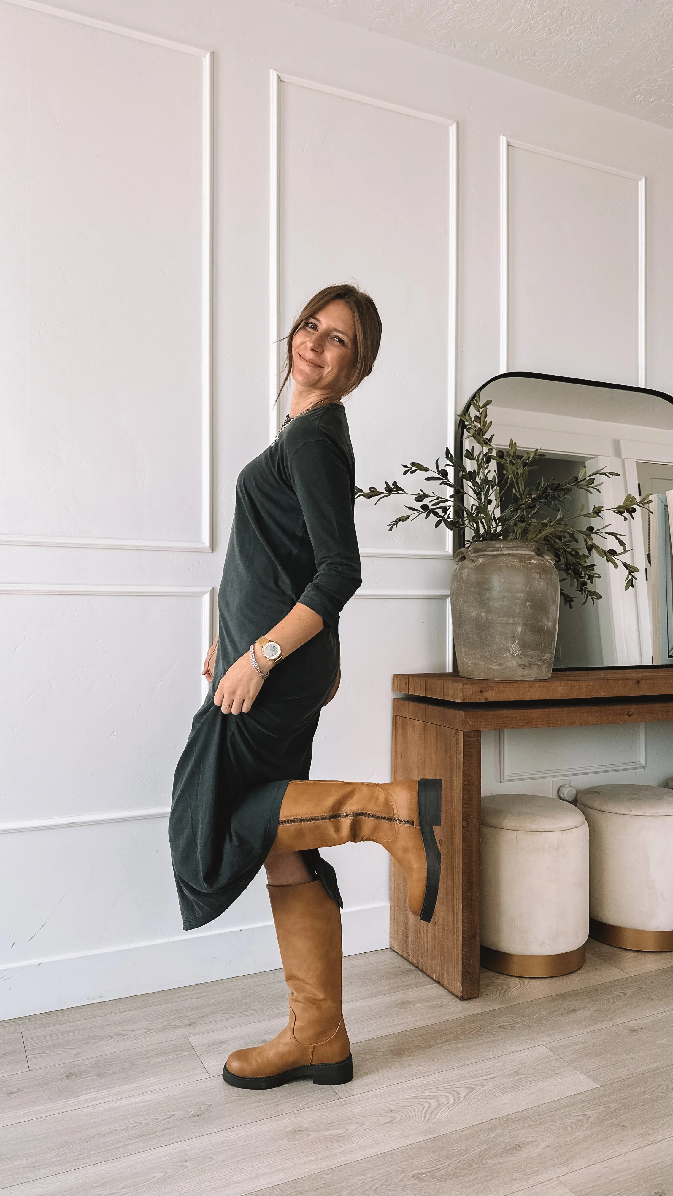 How To Style A T Shirt Dress For Fall