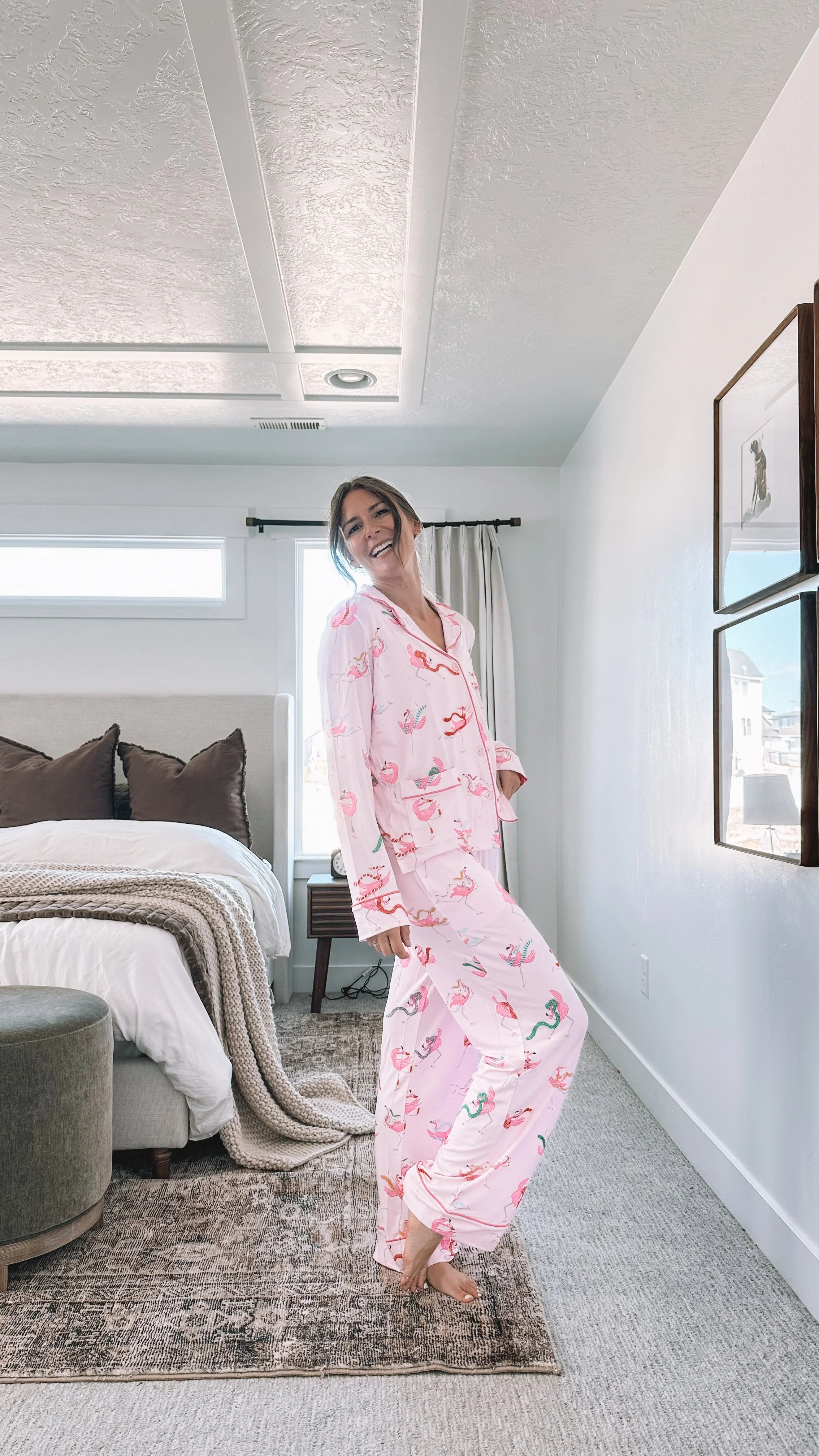 Pink Flamingo Holiday Pajamas