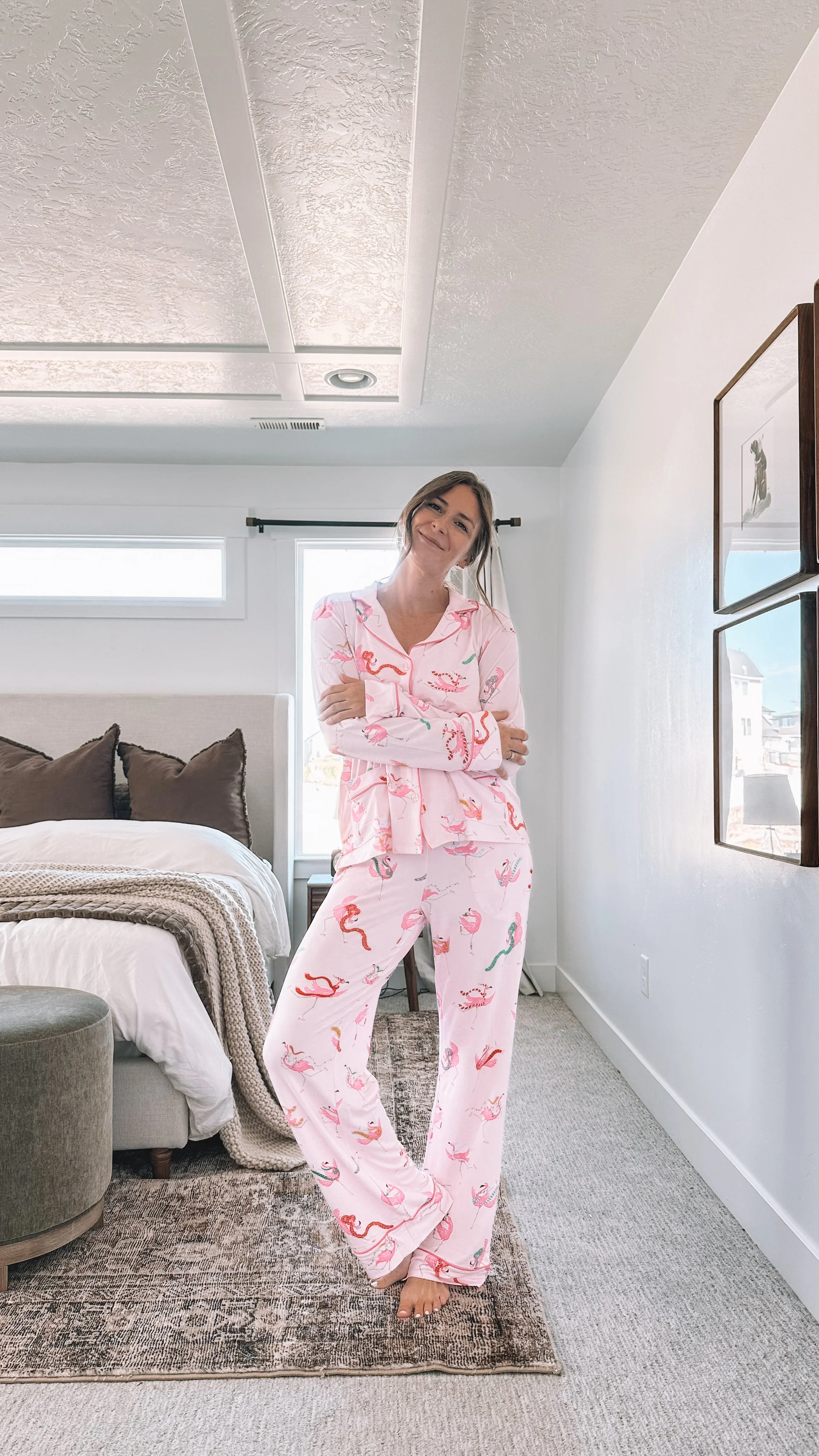 Pink Flamingo Holiday Pajamas