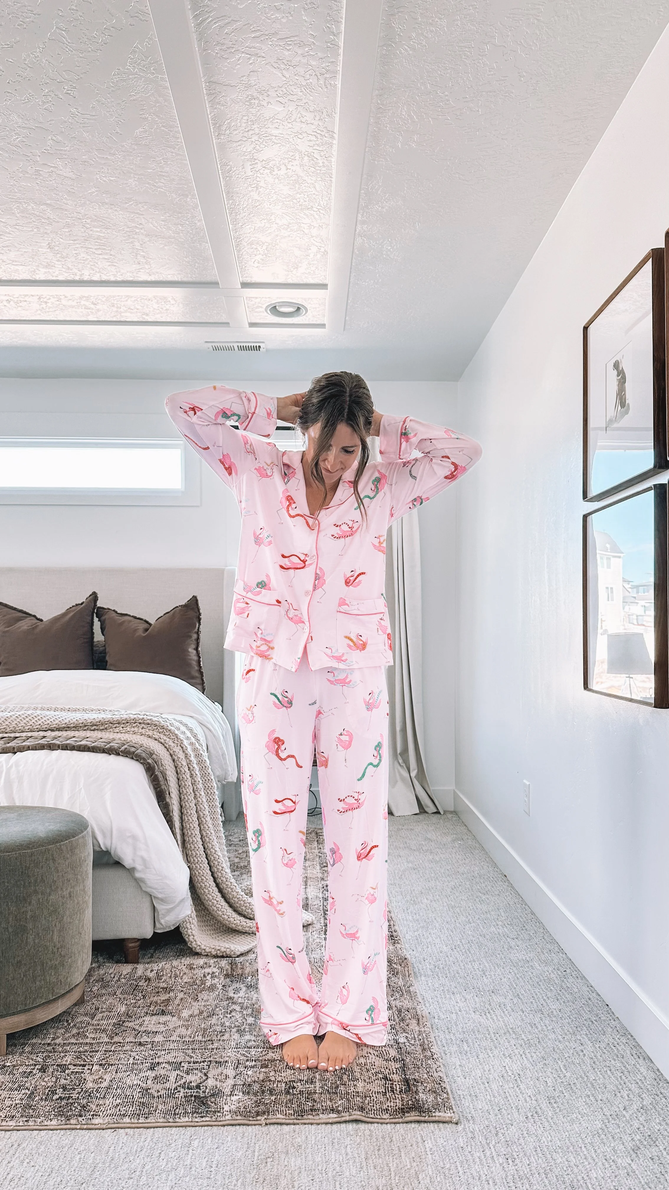 Pink Flamingo Holiday Pajamas