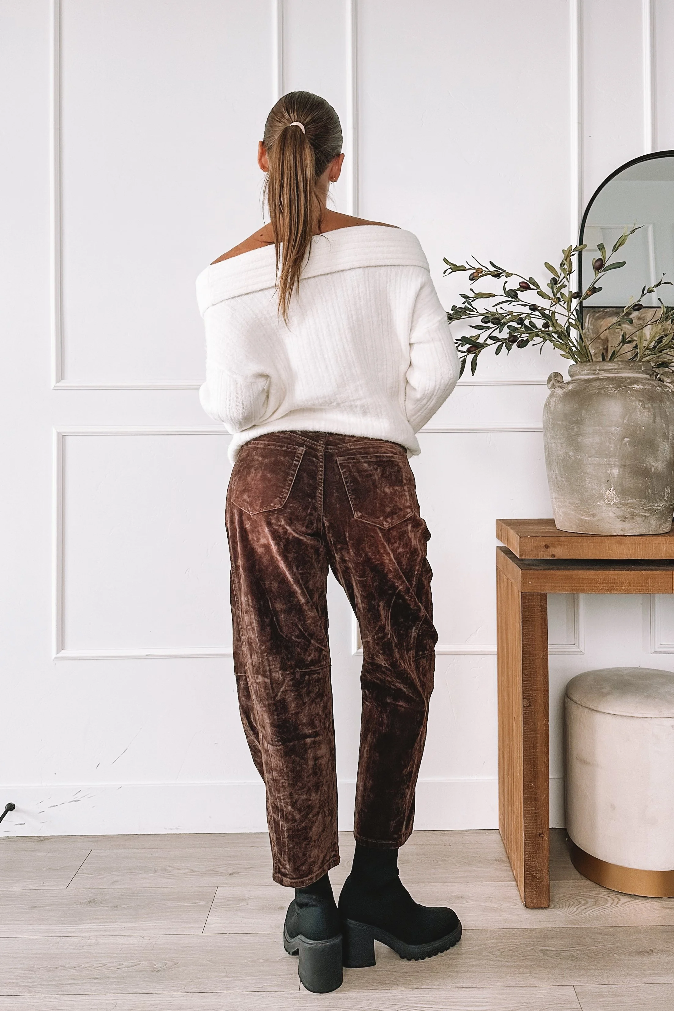 Off The Shoulder Sweater Holiday Outfit
