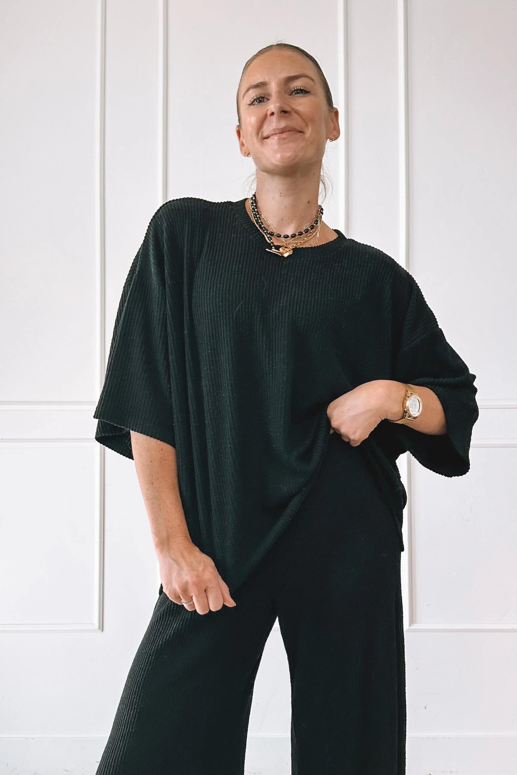 How To Style An All Black Matching Set