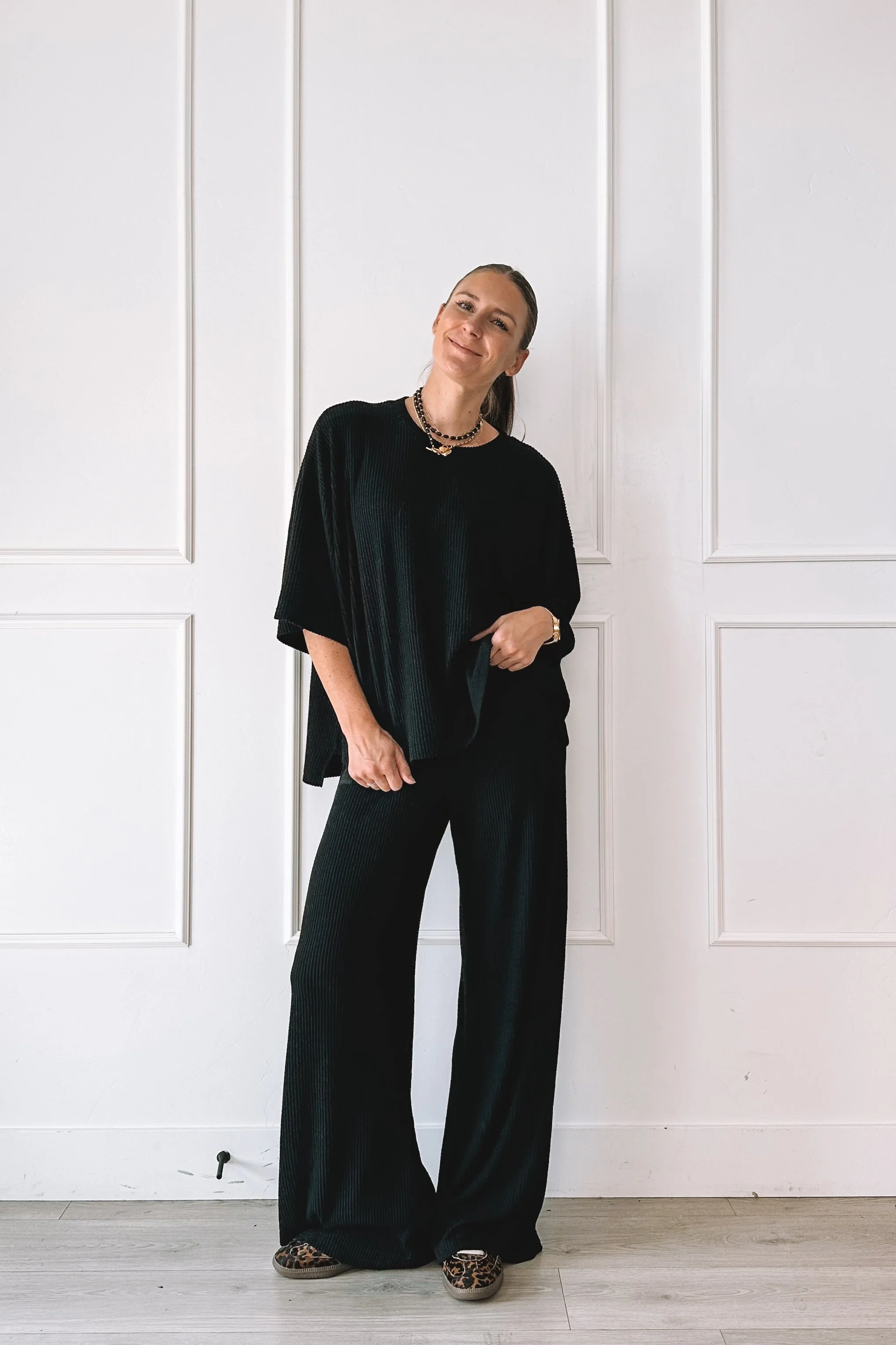  How To Style An All Black Matching Set