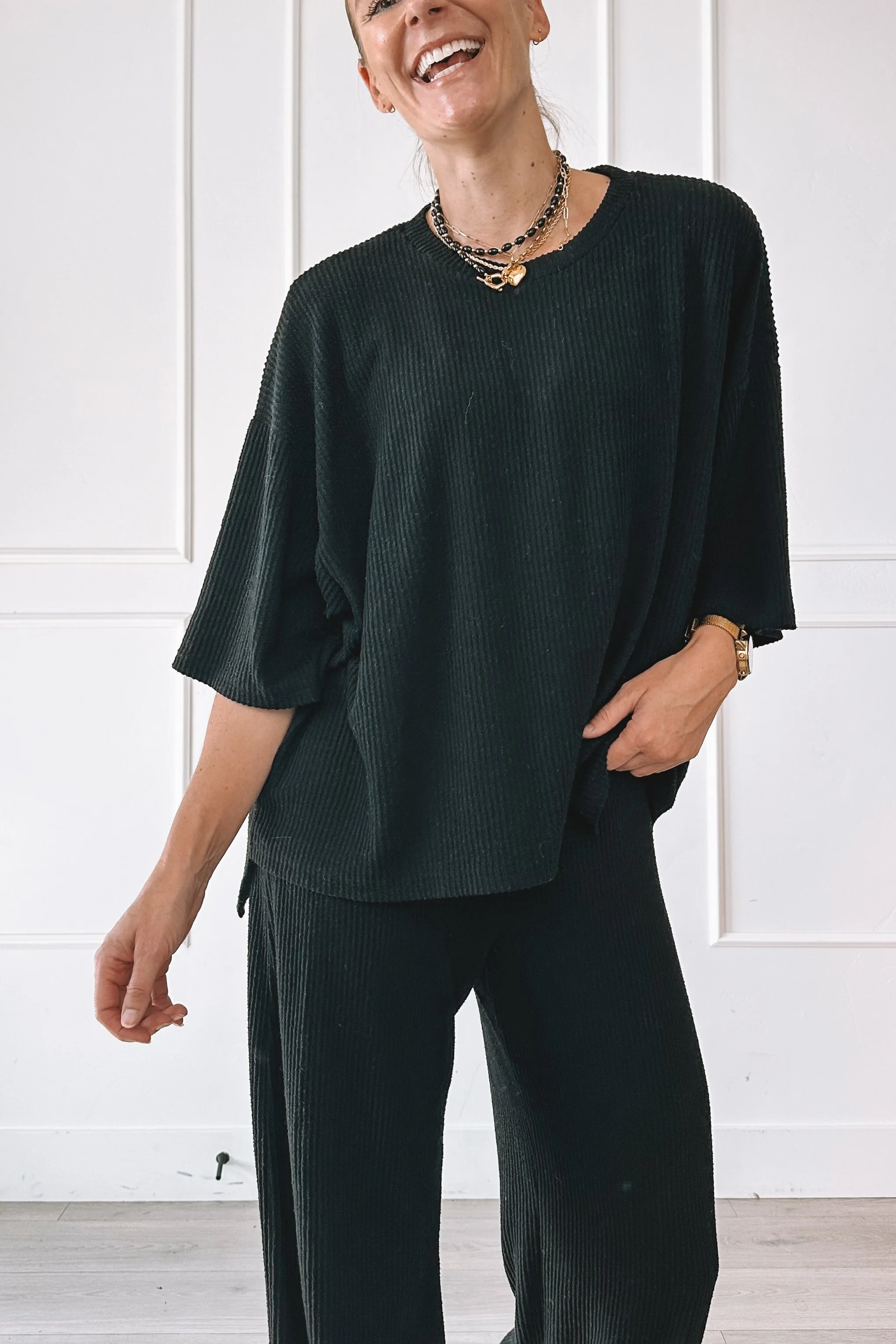  How To Style An All Black Matching Set