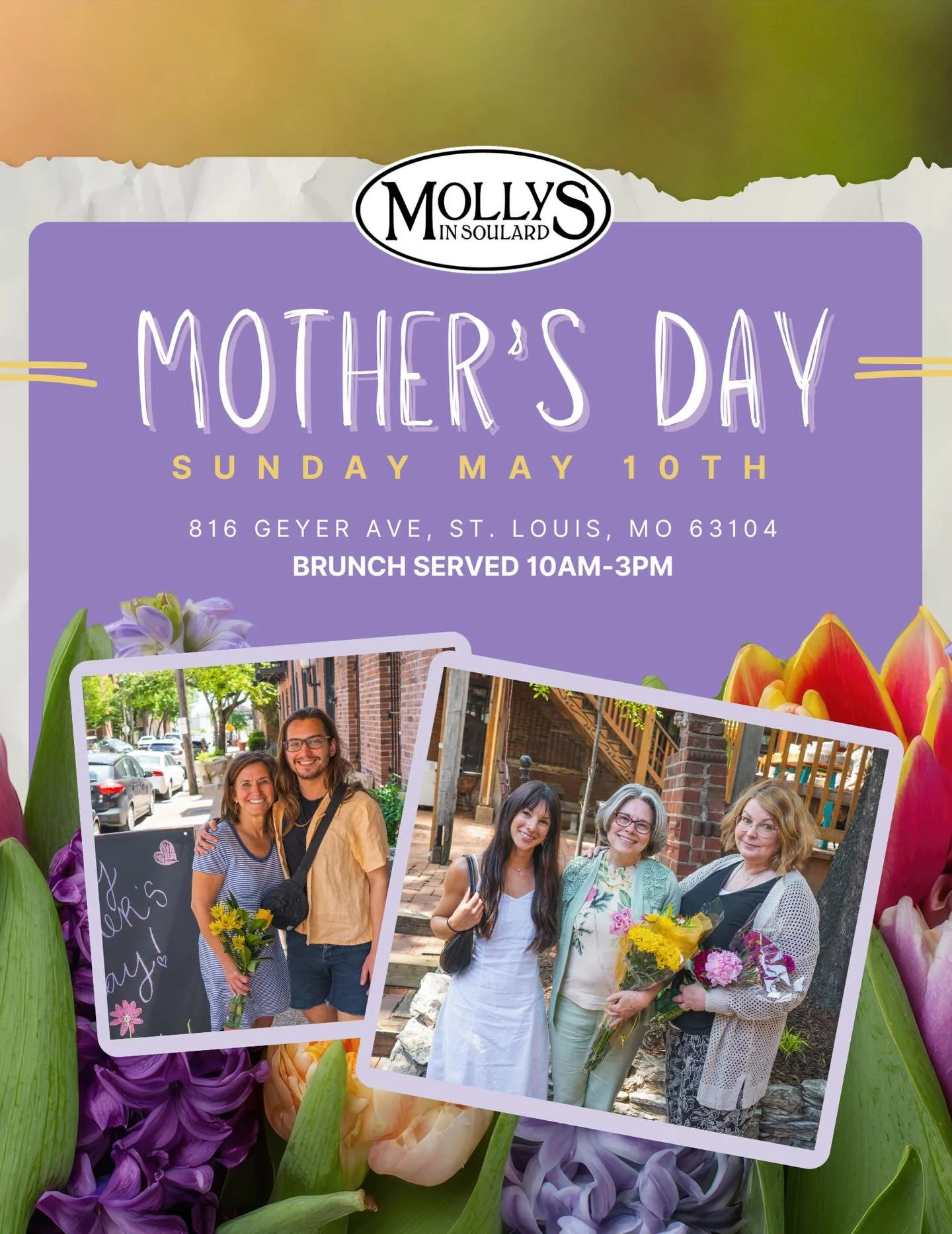 Join us to celebrate Mother&rsquo;s Day Brunch this coming May 10th from 10am-3pm! 🌺 

Very limited reservations available in our bio 💐

Enjoy cute Spring themed food and drink, as well as our pretty new garden wall at our entrance! 🌺

#stlevents 