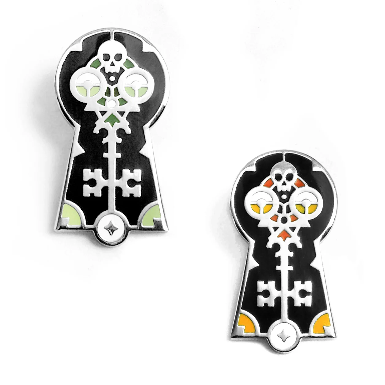 Skeleton Key Enamel Pins