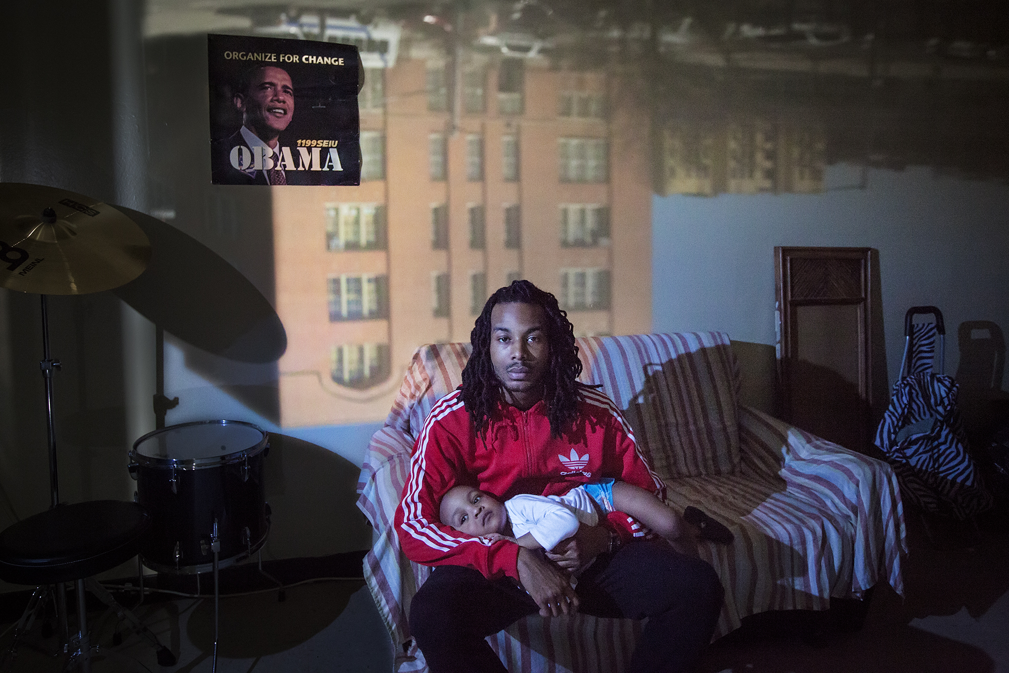 David “Prince” Pierce poses for a portrait with his son, Prince David Pierce, in East New York, NY on March 29, 2015. “I think about this all the time: who am I doin’ this for? Can I really make this work with his mother or am I just running away from it ’cause I still want to live my life? I don’t want to be tied down. I know a lot of cats that didn’t see 21, didn’t see 25, didn’t see 30.”