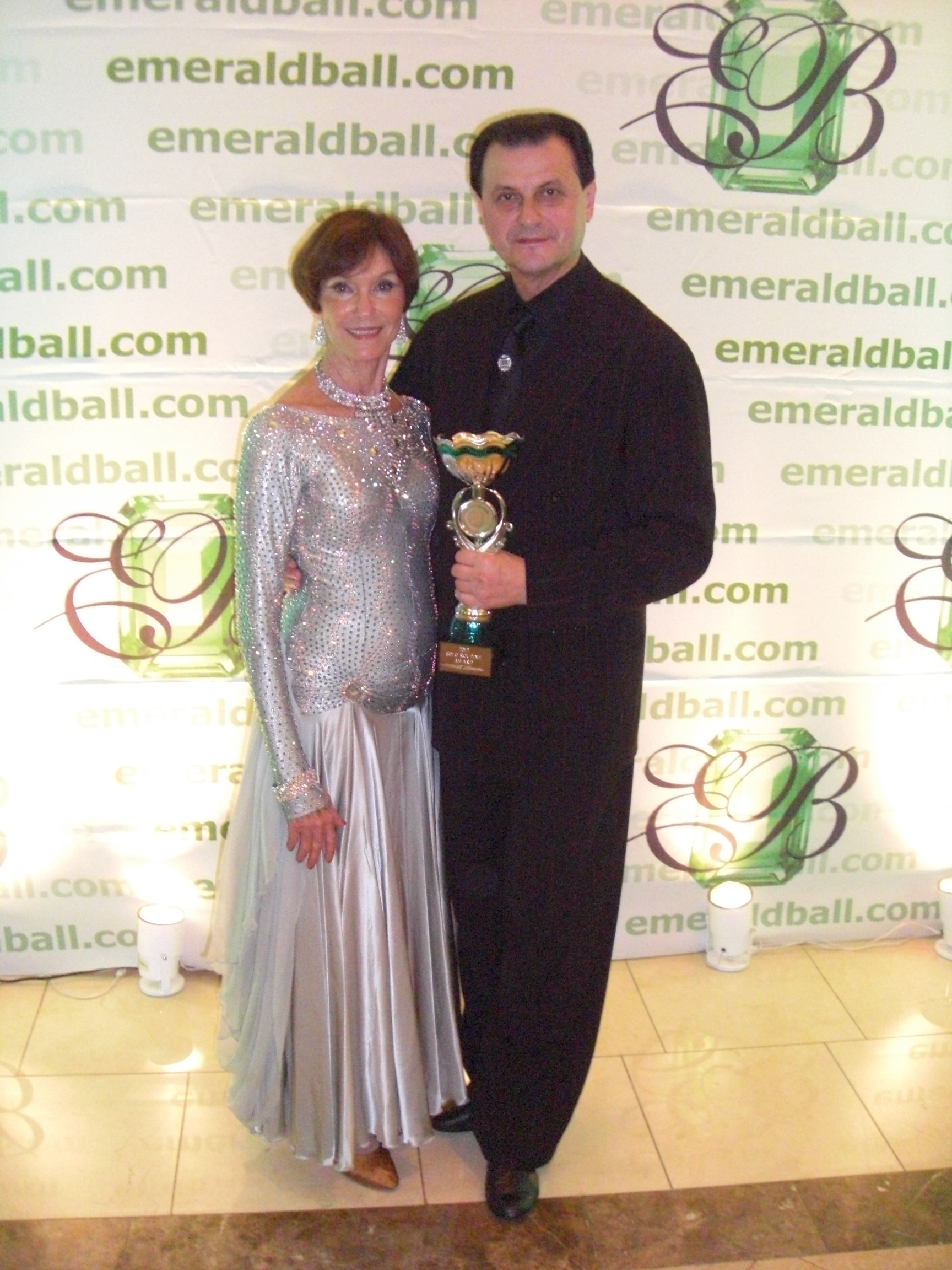 Emerald Ball Competition. Anne with Top Student Award and Vassily with Top Teacher Award.