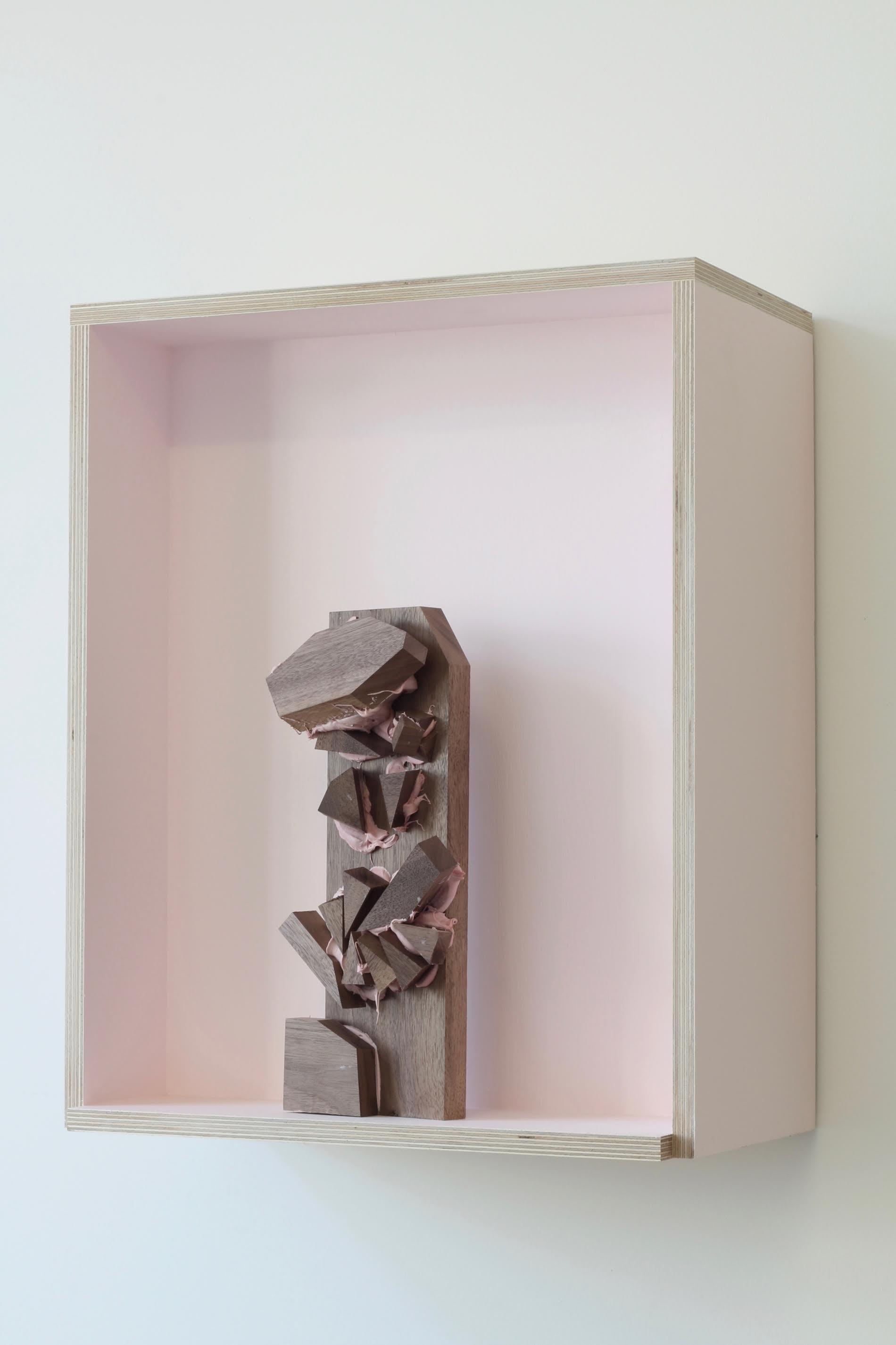 Oliver Tirré - Threshold, Filler on wood, emulsion on plywood, 2015 (Castor Projects)