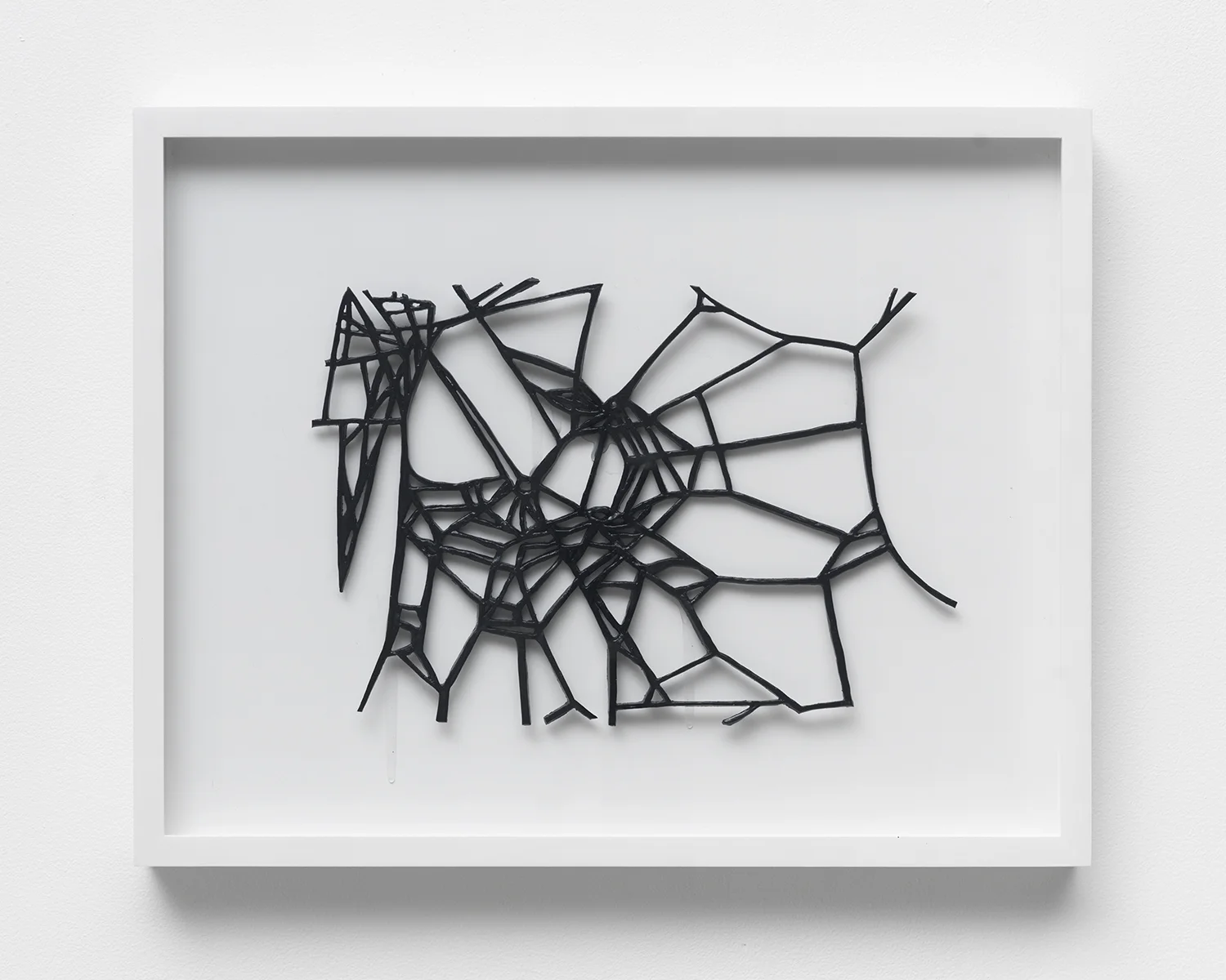 54H – SURVIVABILITY I had no idea of what I was supposed to want, but knew better than to admit it., 2016, black cold glaze on air cured clay, 19 x 23.5 x 2 inches