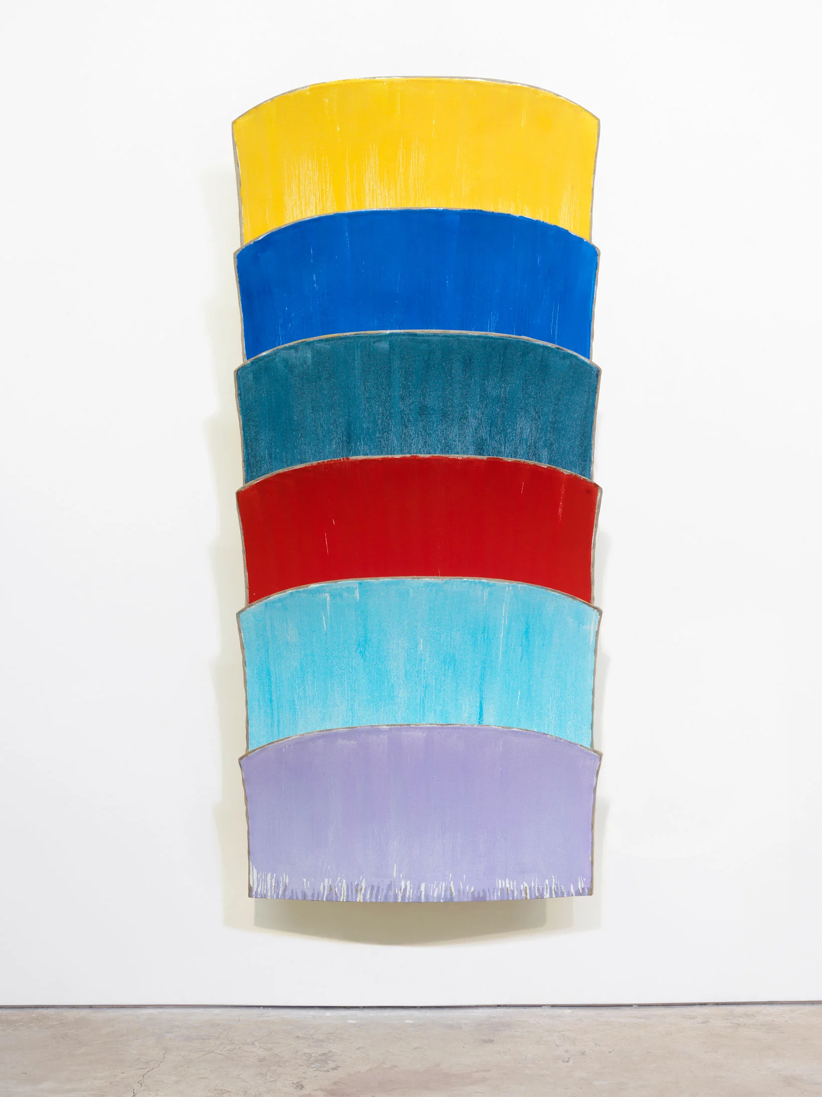Ron Gorchov ALIOTH, 2015 Oil on linen 77 x 36 x 10 inches (195.6 x 91.4 x 25.4 cm) ©Ron Gorchov; Courtesy of the artist, Cheim & Read, New York, and Luhring Augustine, New York