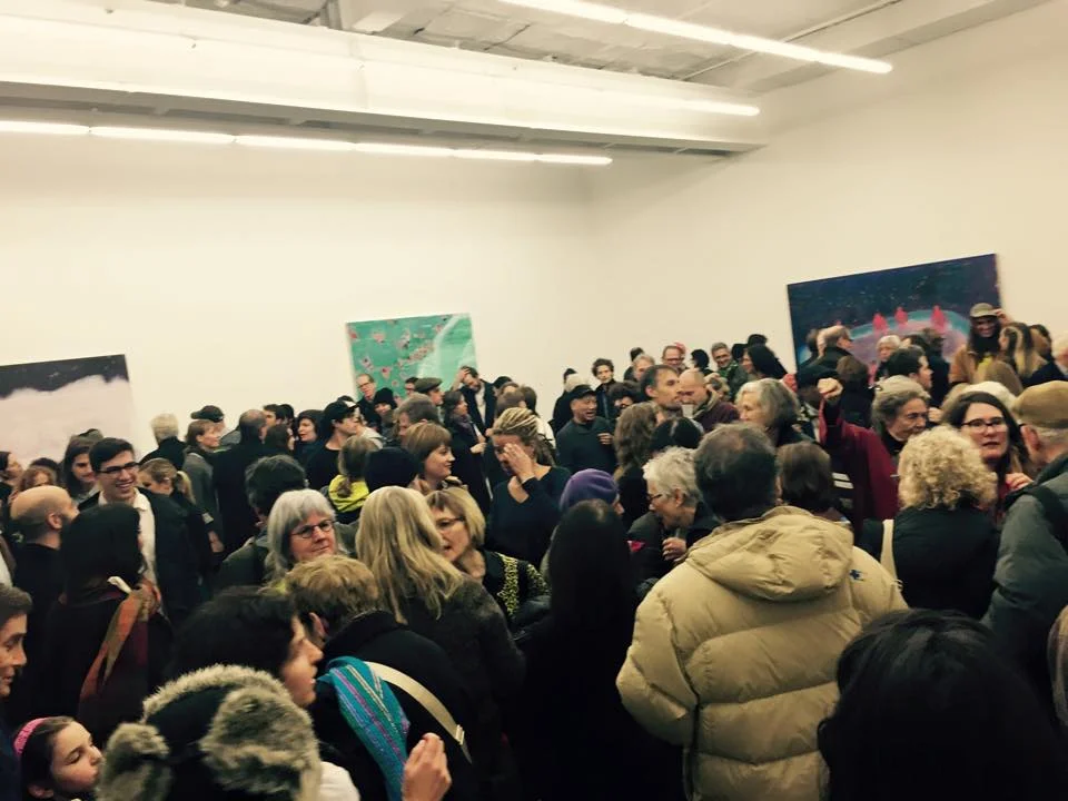 Opening night of Bradford’s Show, Fear of Waves at Canada Gallery, L.E.S.