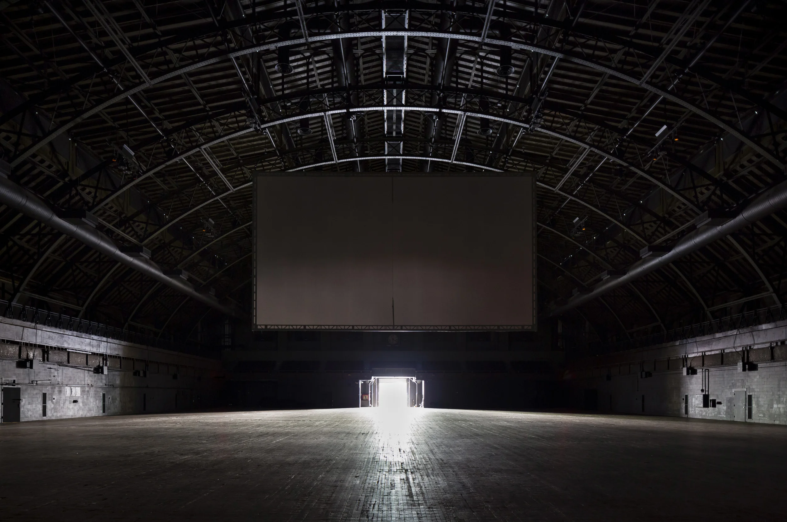 Installation view of Martin Creed: The Back Door at Park Avenue Armory, on view June 8 - August 7, 2016. Photo by James Ewing; image courtesy Park Avenue Armory.