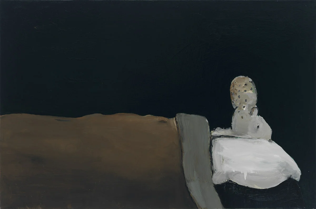 Untitled (Popeye), 1992 Oil on canvas 26 x 38 1/2 inches (66.04 x 97.79 cm) (ak#12568) courtesy Anton Kern Gallery, New York, and Corbett vs. Dempsey, Chicago. © Brian Calvin