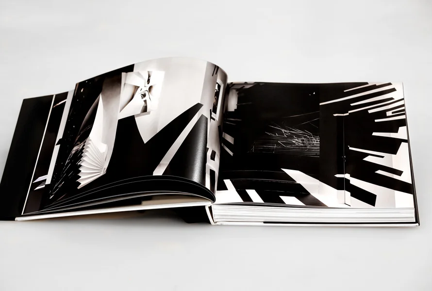 Zaha Hadid exhibition catalog in collaboration with Galerie Gmurzynska and Zaha Hadid studio. Design by Dan Miller Design