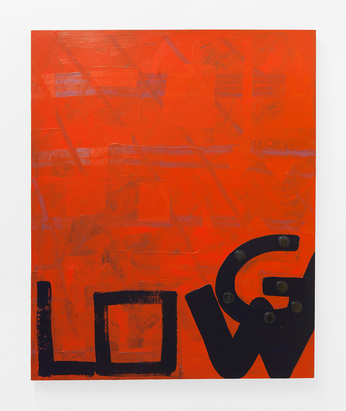 Glow 2016 Acrylic and glass tile on wood 60 x 48 inches
