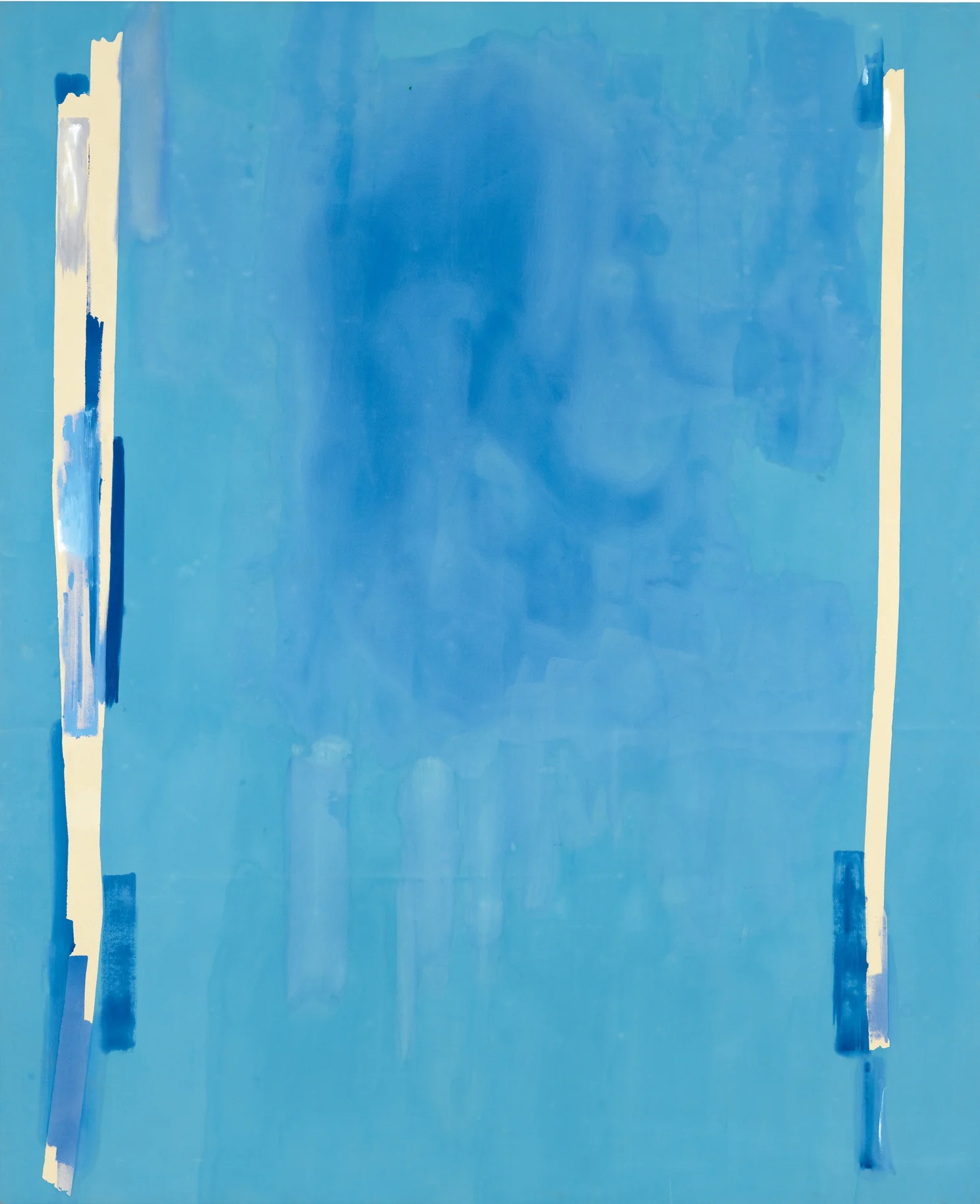 Helen Frankenthaler, Blue Bellows , 1976, Acrylic on canvas, 115 1/4 × 94 inches (292.7 × 238.8 cm), © 2016 Helen Frankenthaler Foundation, Inc./Artists Rights Society (ARS), New York.. Photo by Rob McKeever