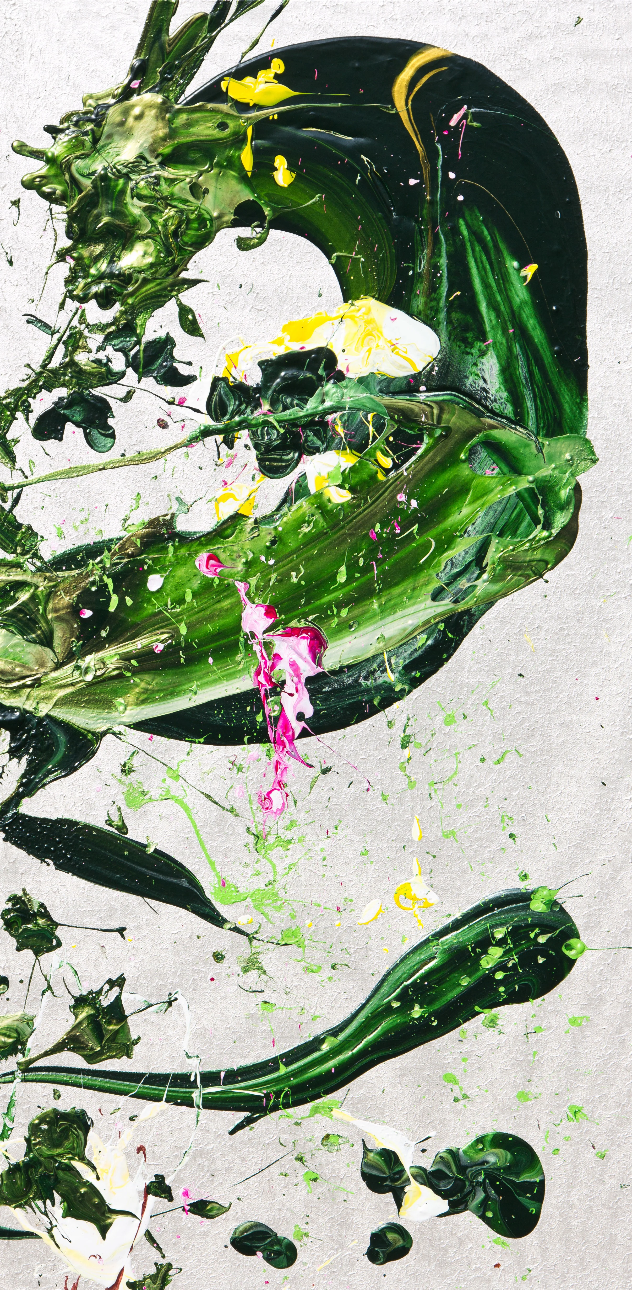 The Green Dragon (Detail), 2016, acrylic on canvas, 24 x 48 inches