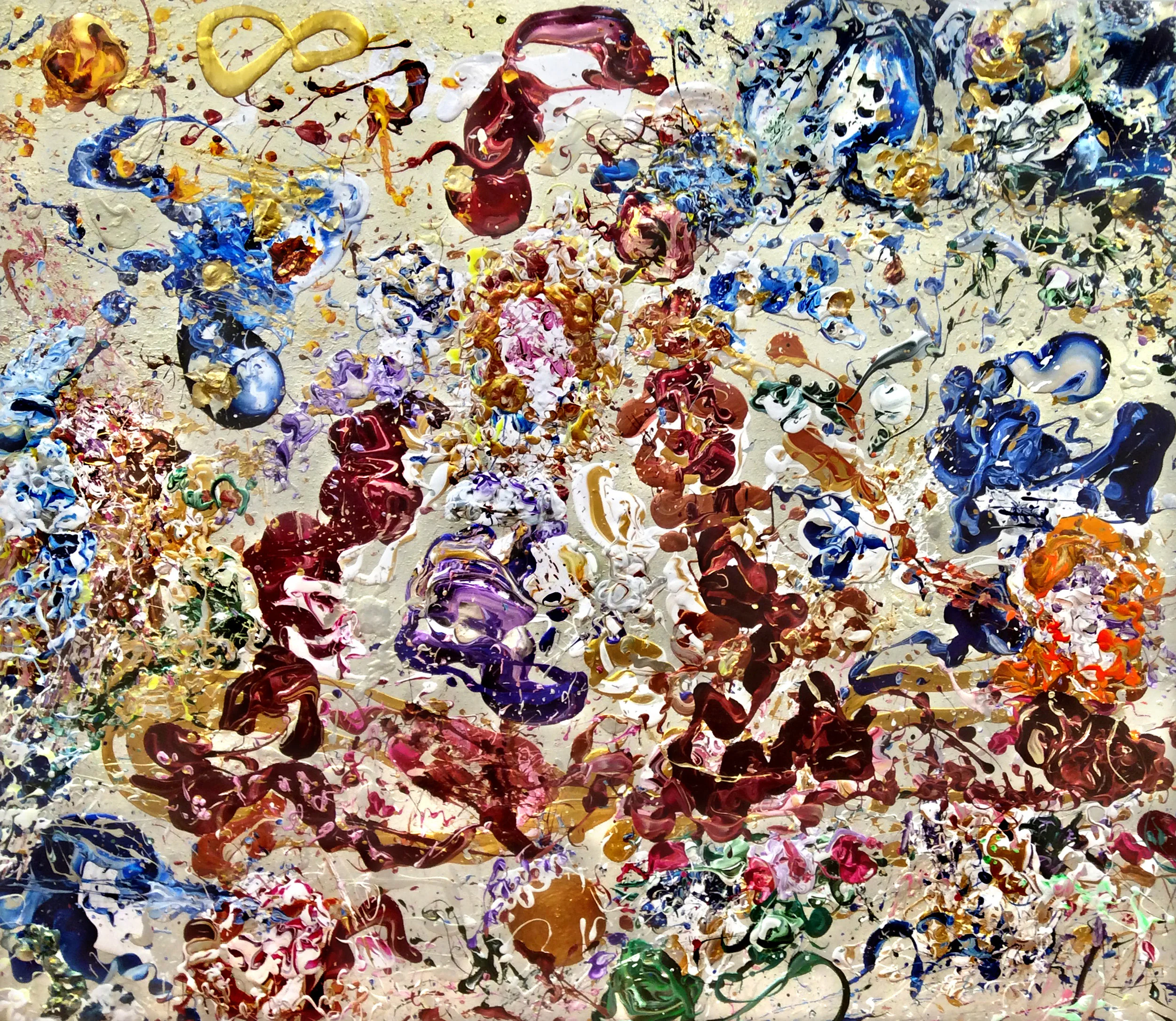 The Last Supper - a Transmission of Conceptual Information, 2015, acrylic on canvas 92 x 63 inches