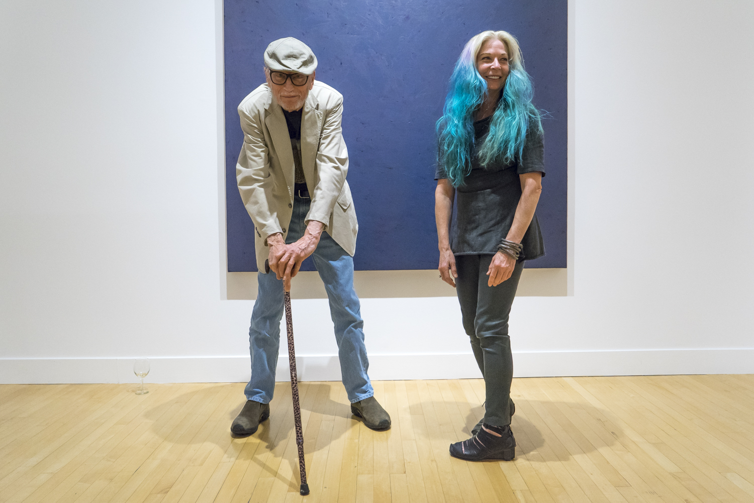 David Simpson and Cheryl Haines at the opening reception of Now & Then, Haines Gallery, San Francisco, California, September 8, 2016. Photograph © 2016 Nina Dietzel