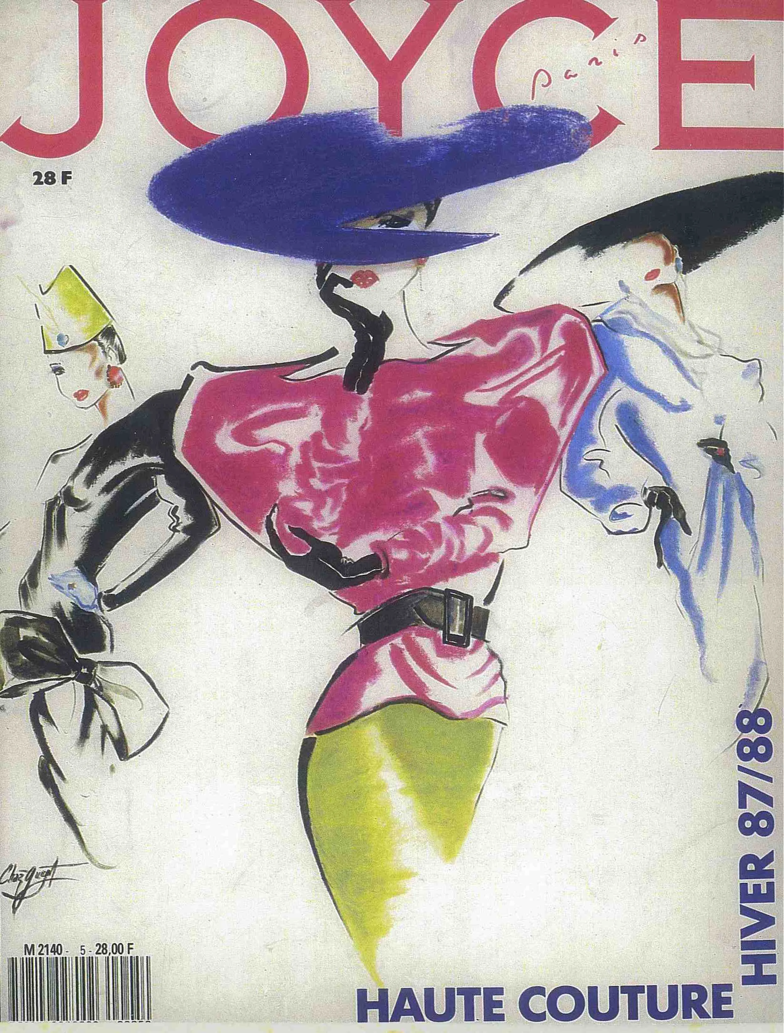 Joyce magazine cover (1987), ink and pastels