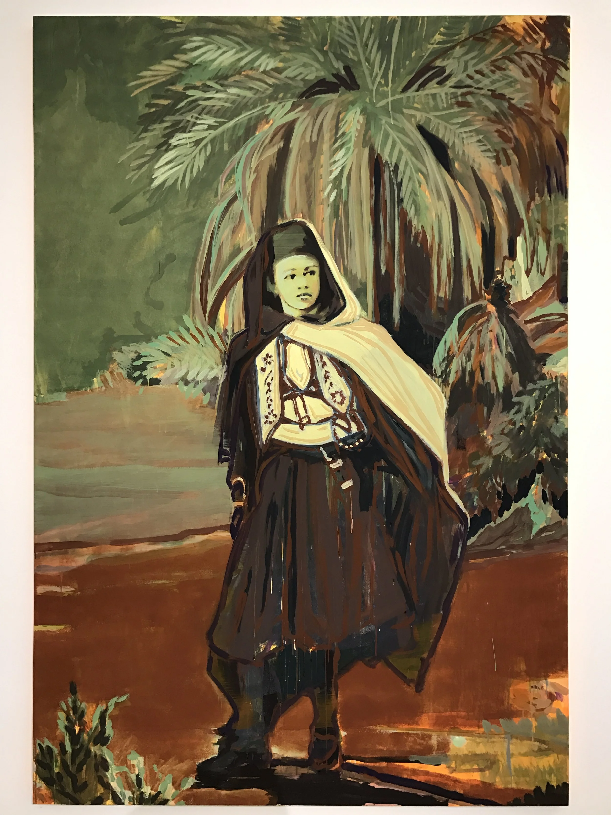 Claire Tabouret, "The Wanderer (ochre red)," 2017.