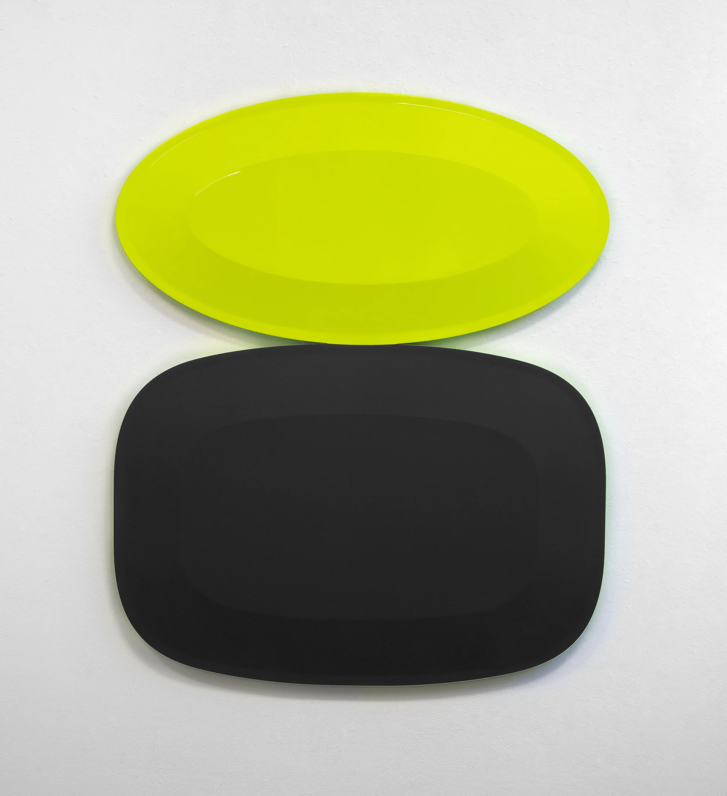Untitled (Stacked Pills) , 2016, Urethane paint on wood, 59 x 48 x 2 inches. Photo: PD Rearick