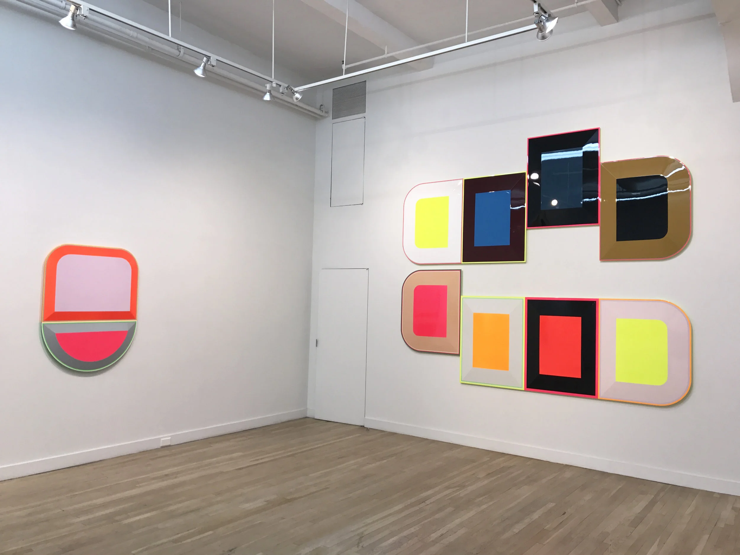 Installation view, Beverly Fishman: DOSE , CUE Art Foundation, New York. Photo: Matt Grubb