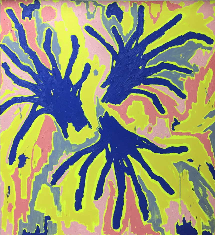 Russell Tyler, BPYL , 2017, oil on canvas, 54x48 in. Courtesy of the artist Denny Gallery, NYC