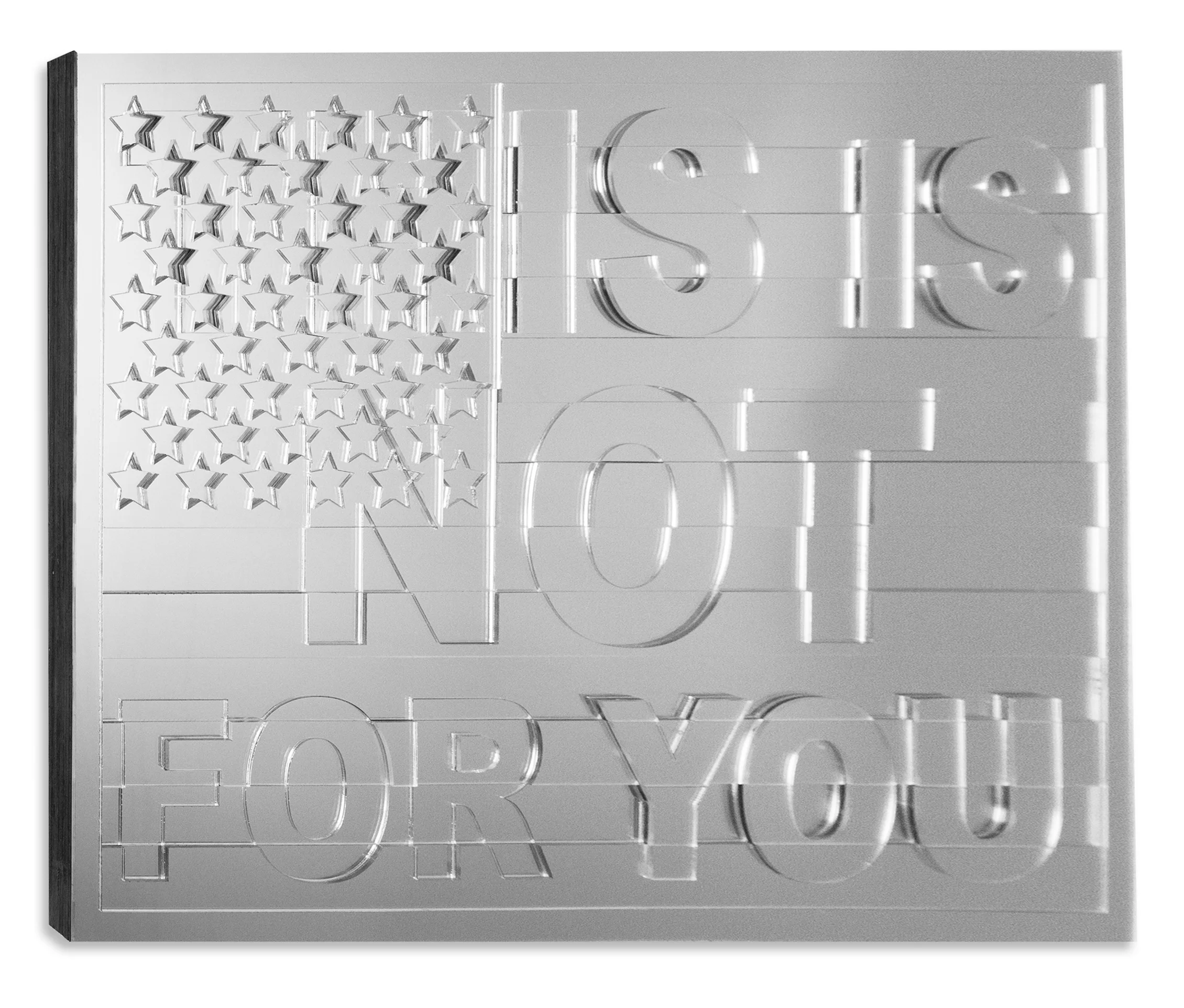 Tiff Massey, Ain’t No Future in Your Front , 26″ x 38″ x 1.25″, wood and mirrored acrylic, 2017. Image courtesy of the artist.