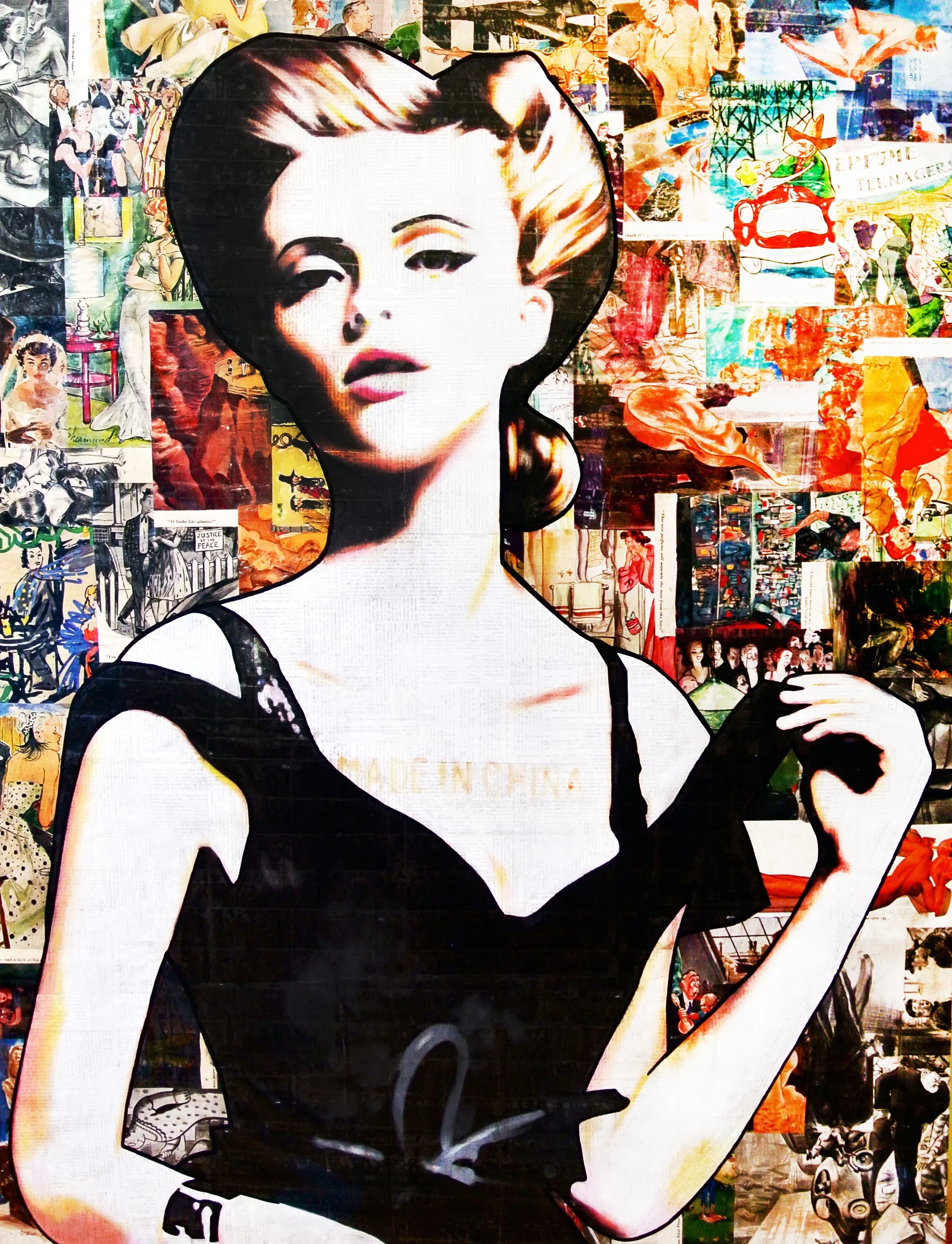 It Looks Like Plastic, 2014, mixed media, 50 x 38".