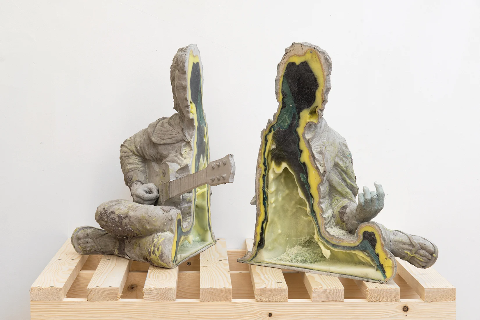 Geode (Roky Erickson) , 2016, gypsum, resin, metal powder, pigment, 29 x 21 x 24 inches.