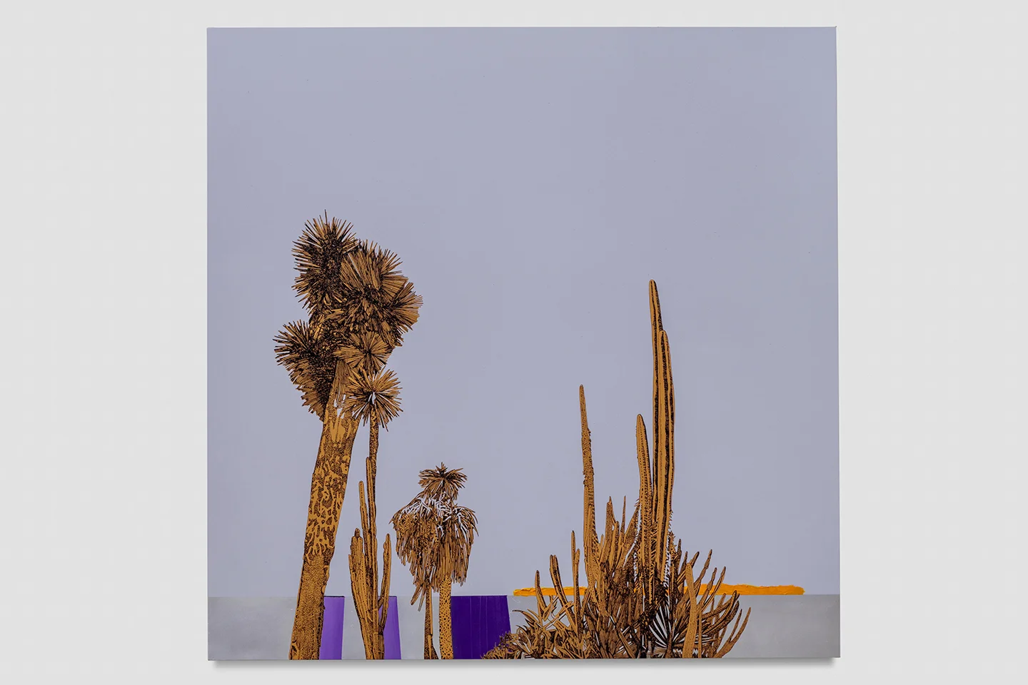 Whitney Bedford The Left Coast (Fire Weather) , 2017 Ink and oil on linen on panel 50 x 50” (127 x 127 cm) Courtesy of the artist and Susanne Vielmetter Los Angeles Projects Photo credit: Evan Bedford