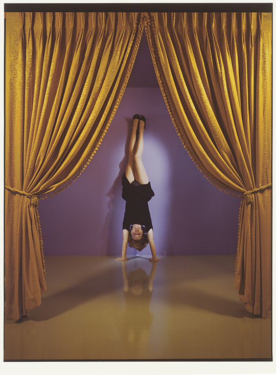 Jo Ann Callis Performance , 1985 Signed in ink on verso Vintage Cibachrome Print 96.5 x 109.2 cm 38 x 43 in Photo: © Jo Ann Callis Courtesy of ROSEGALLERY