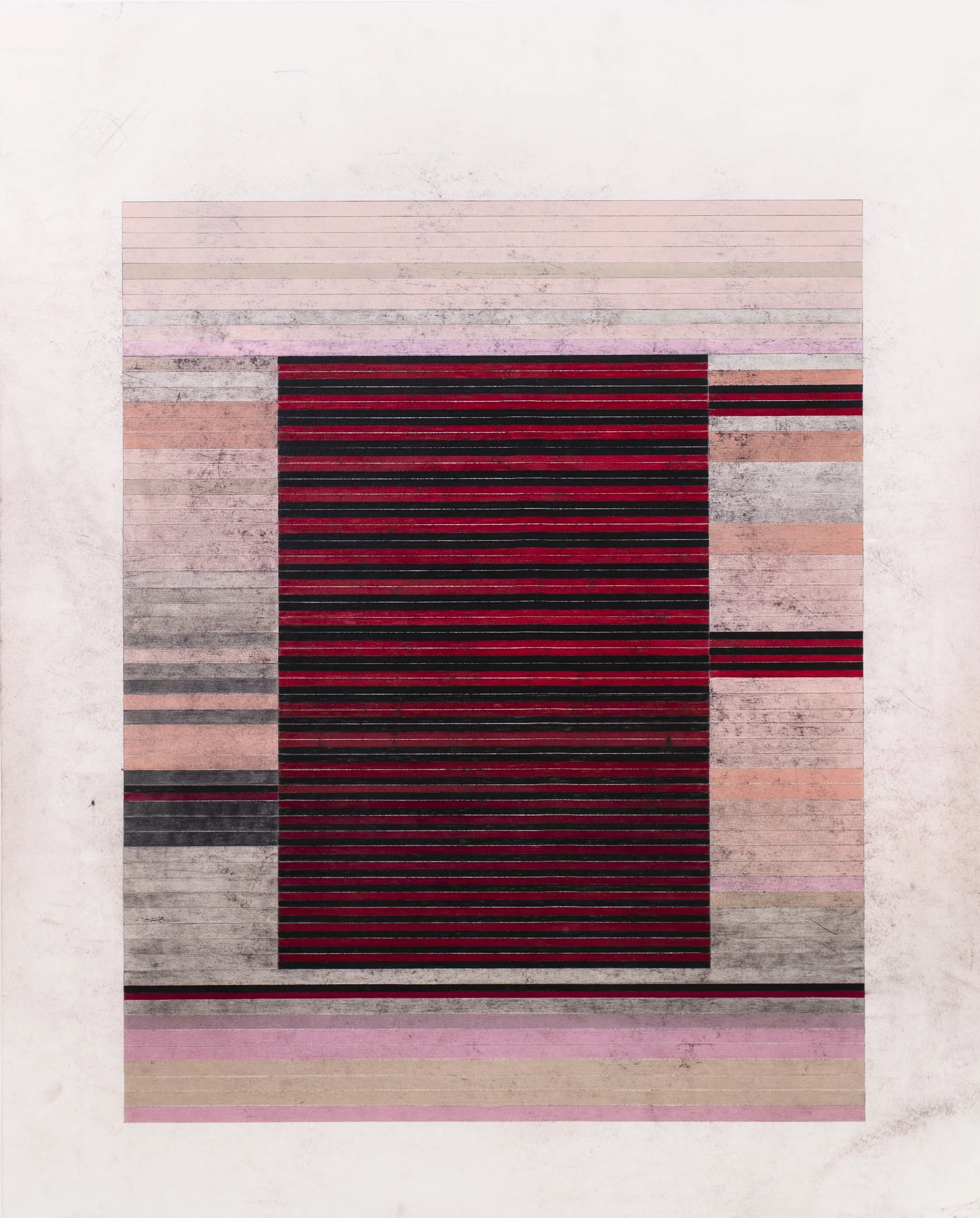 ‘Drawing of a Painting Large - No. 2’, 2019, colored pencil and graphite on paper, 40 x 32 inches (101.6 x 81.3 cm)