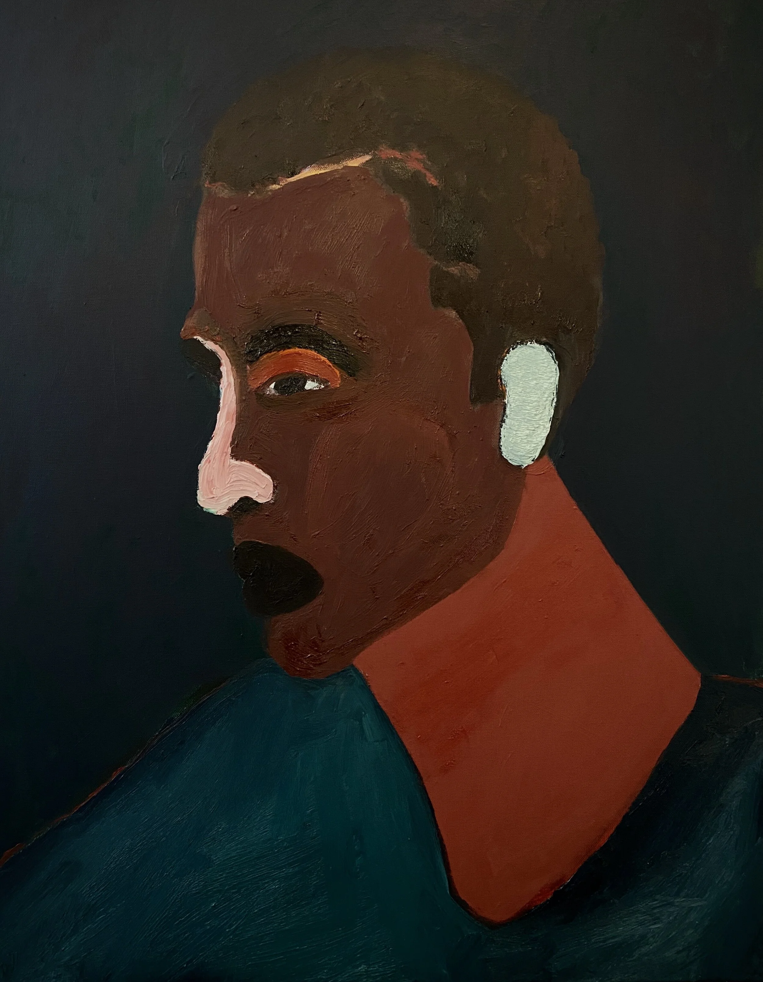 Patrick Eugene, Portrait of a contemporary artist, 2020, oil & acrylic on canvas, 24 x 30 inches. Courtesy of the artist and Legacy Brothers