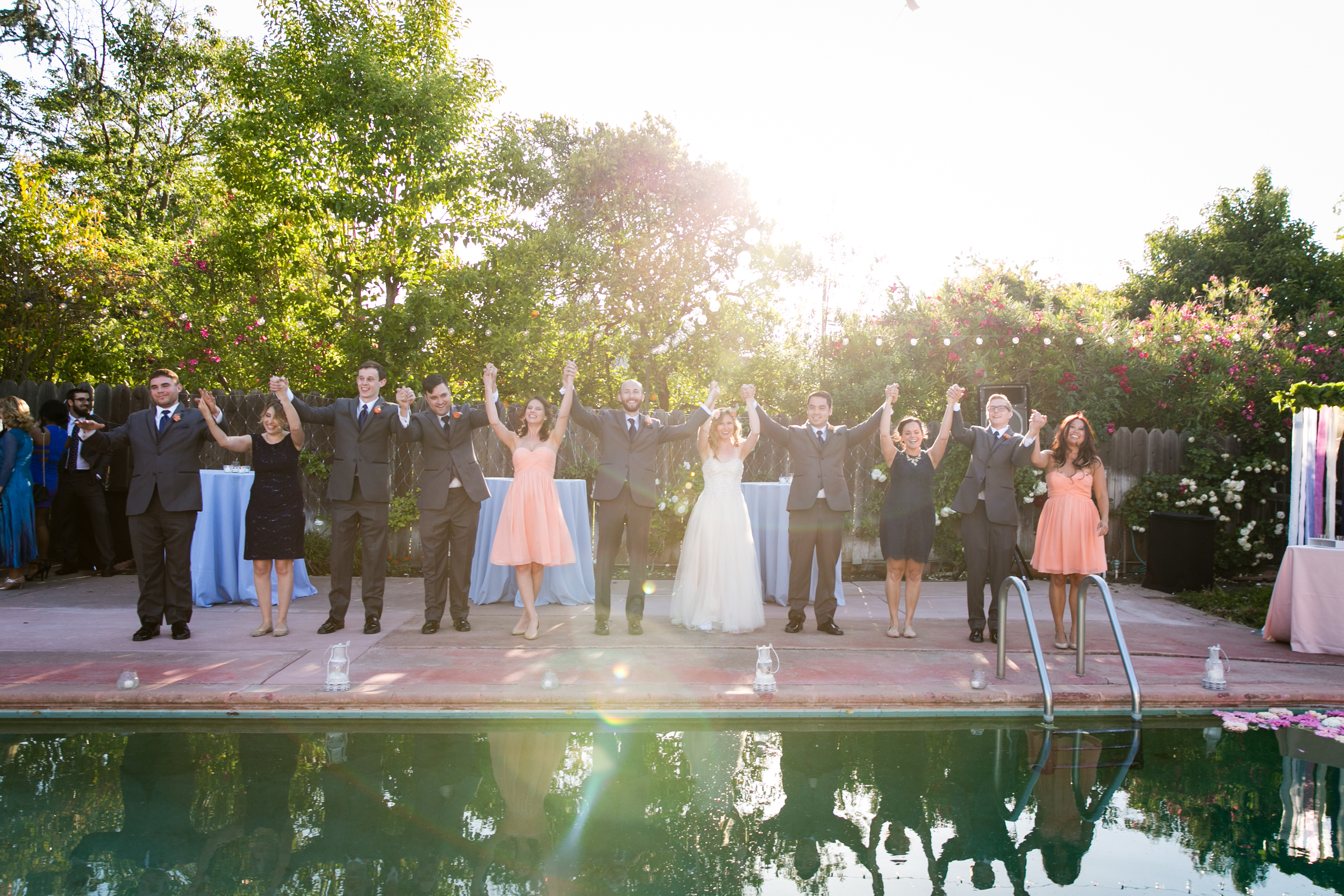 Navy | Peach | Sky Blue | Boho | Oak Tree | Outdoor wedding | Floral Crown | Palo Alto | Olivia Smartt Photography | Bella Notte Events Planning and Design