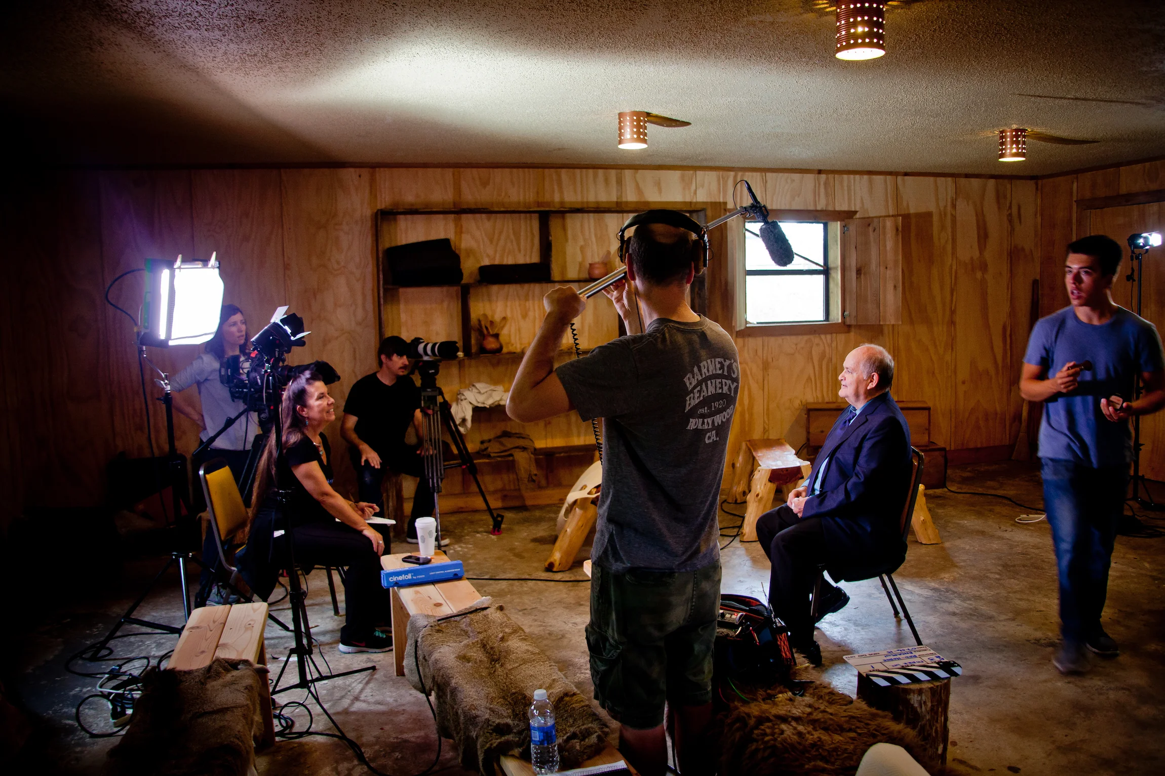 On location at the Cherokee Heritage Center in Oklahoma, the Mankiller Documentary crew interviews Mark Downing a former staff member of Wilma Mankiller’s.