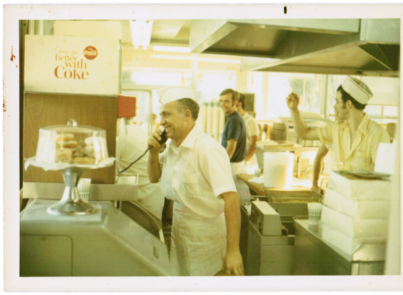 Old picture of staff working Southgate location