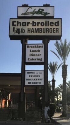 Lucky Boy Main Restaurant Sign