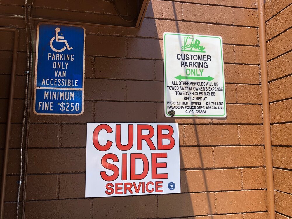 Curbside Service ADA sign