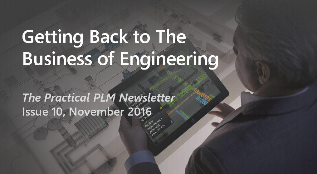 The Practical PLM Newsletter - Issue 10, November 2016